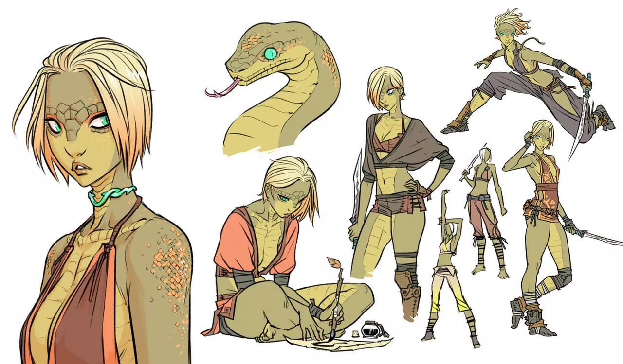 Shape shifting snake warrior ( mooncalfe )