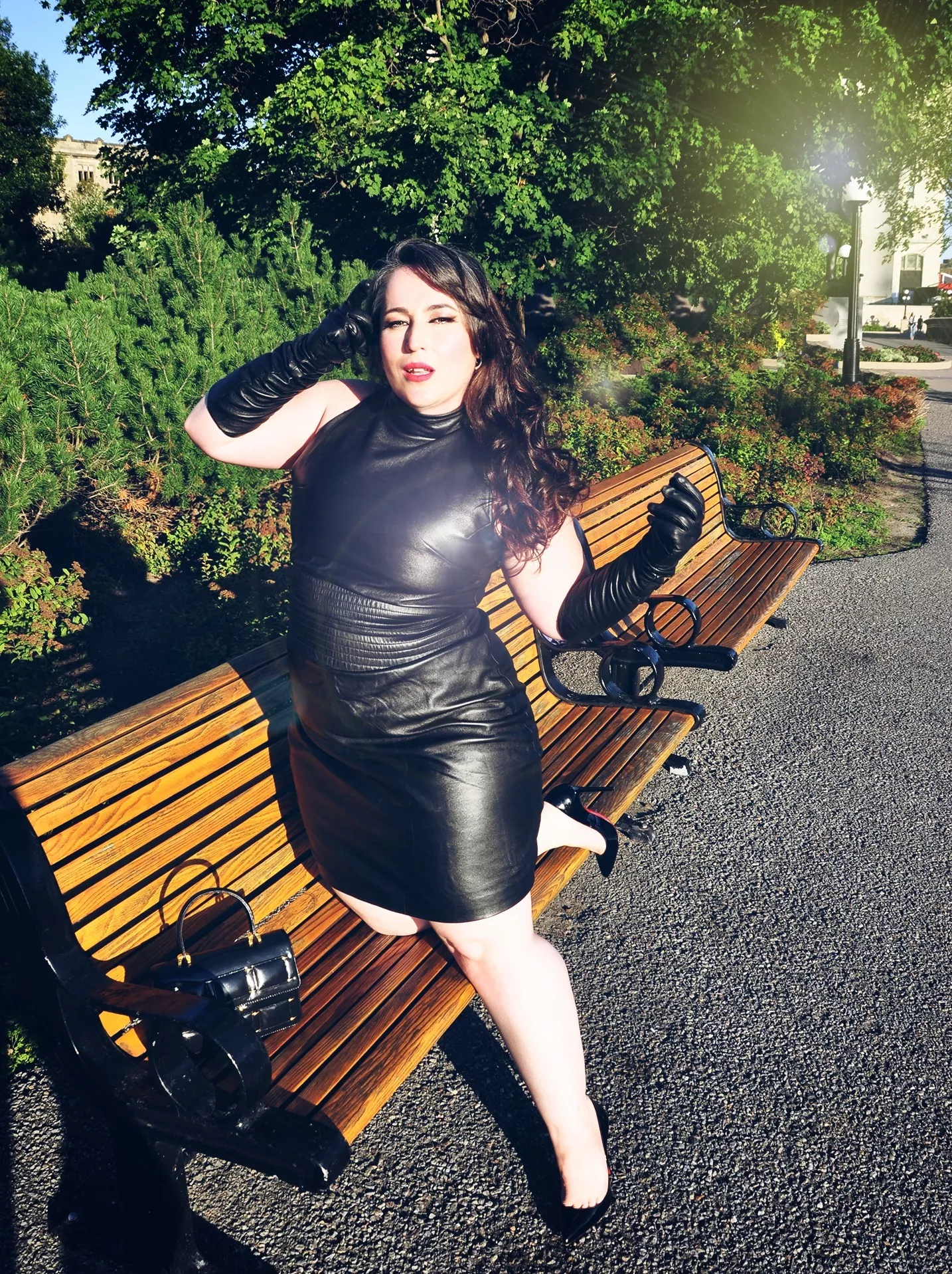 The golden hour in all-leather