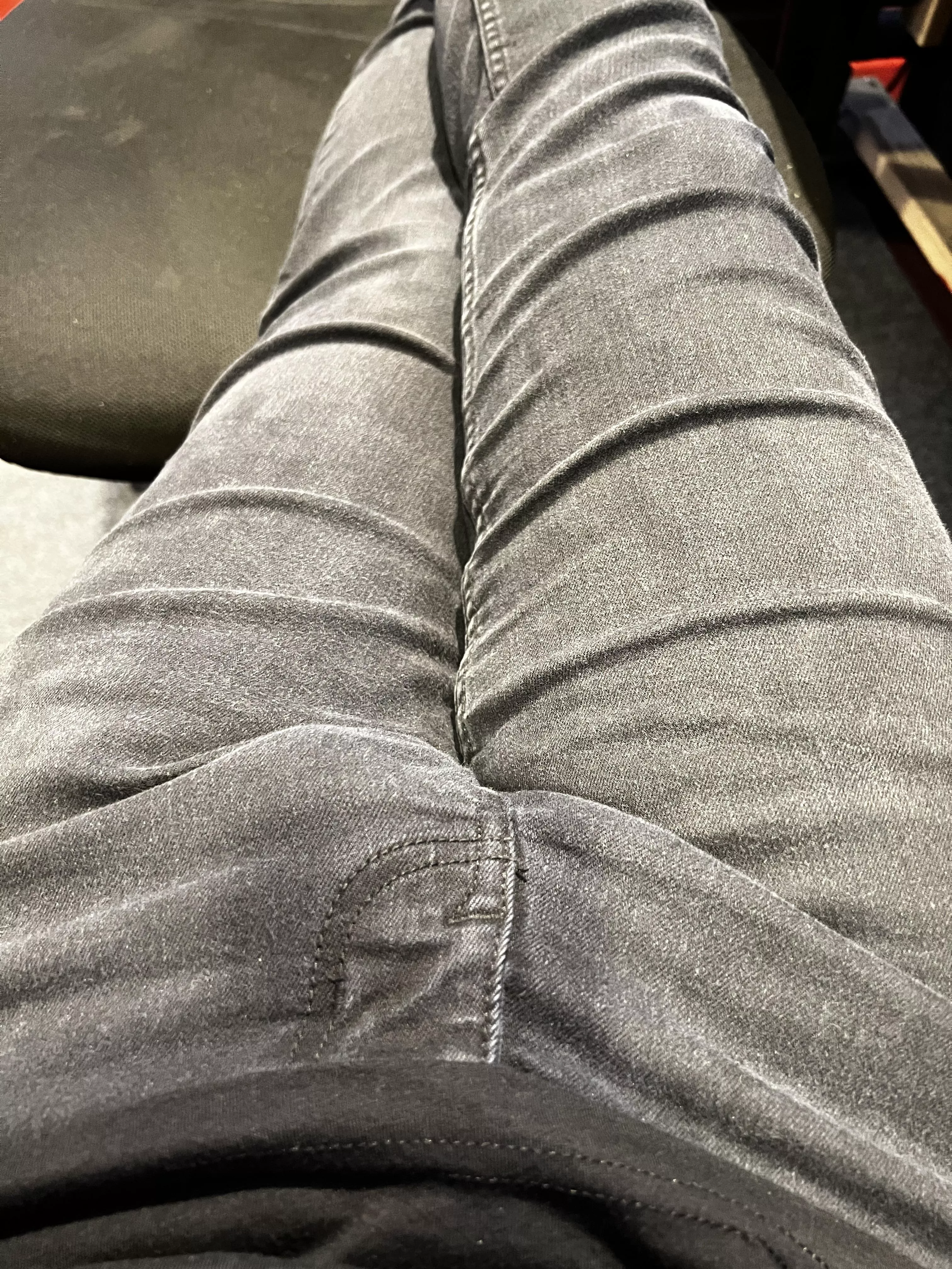 I think my coworker keeps looking at my bulge