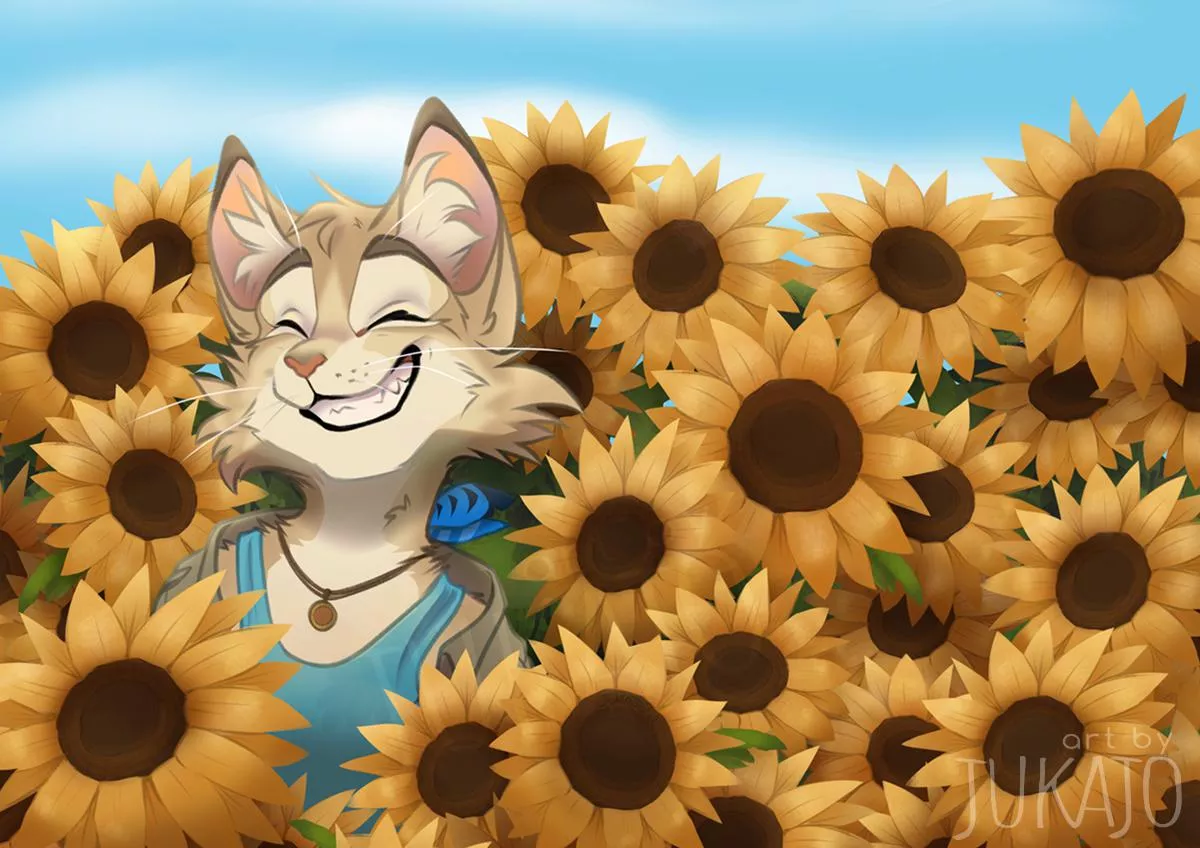 Sunflower [art by me, @JukajoArt on Twitter]