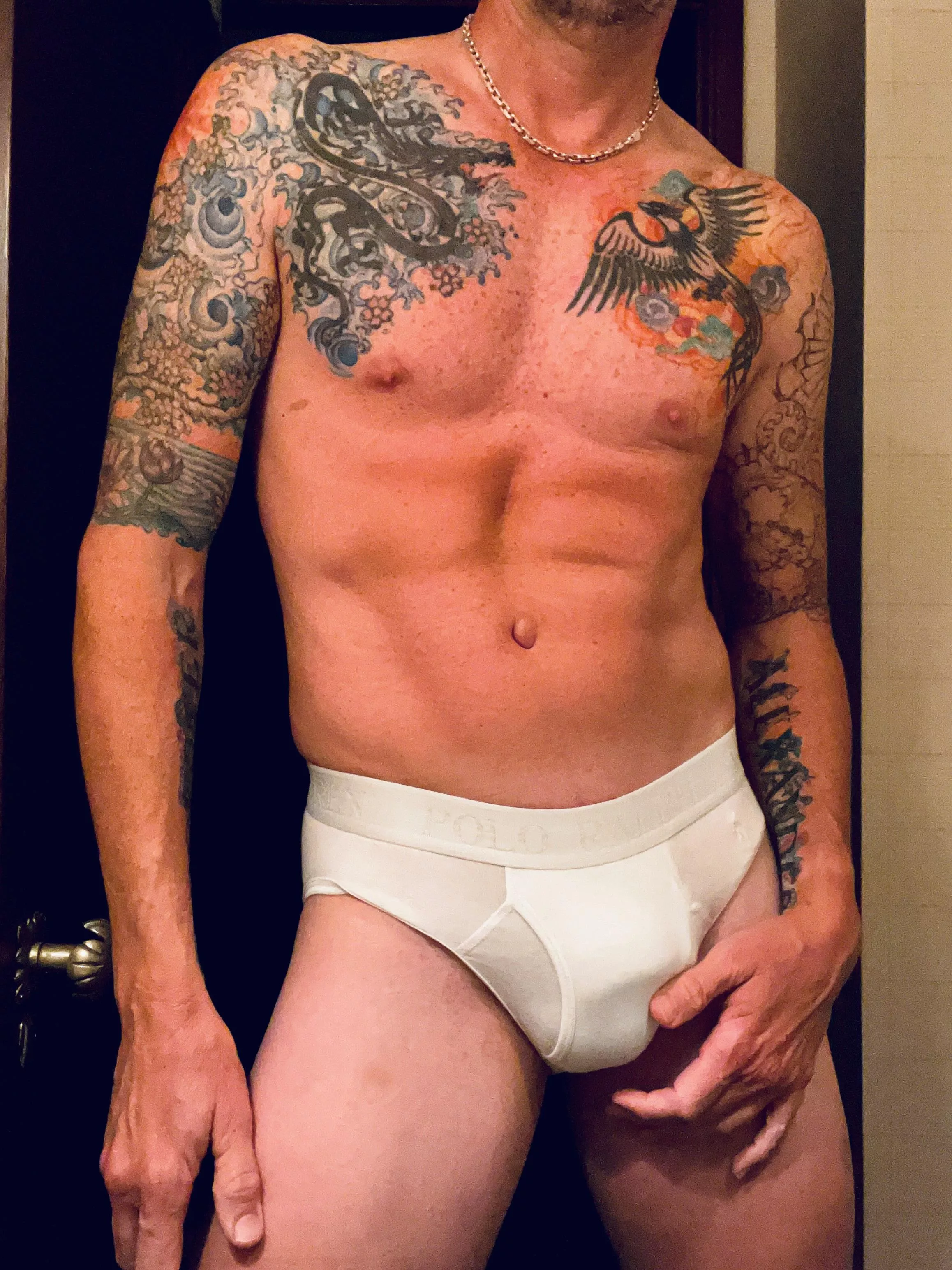 Tighty whitey Tuesday! Love my polo briefs!