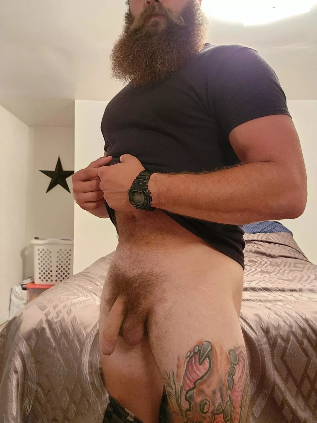 37yo. tat, bush and cock