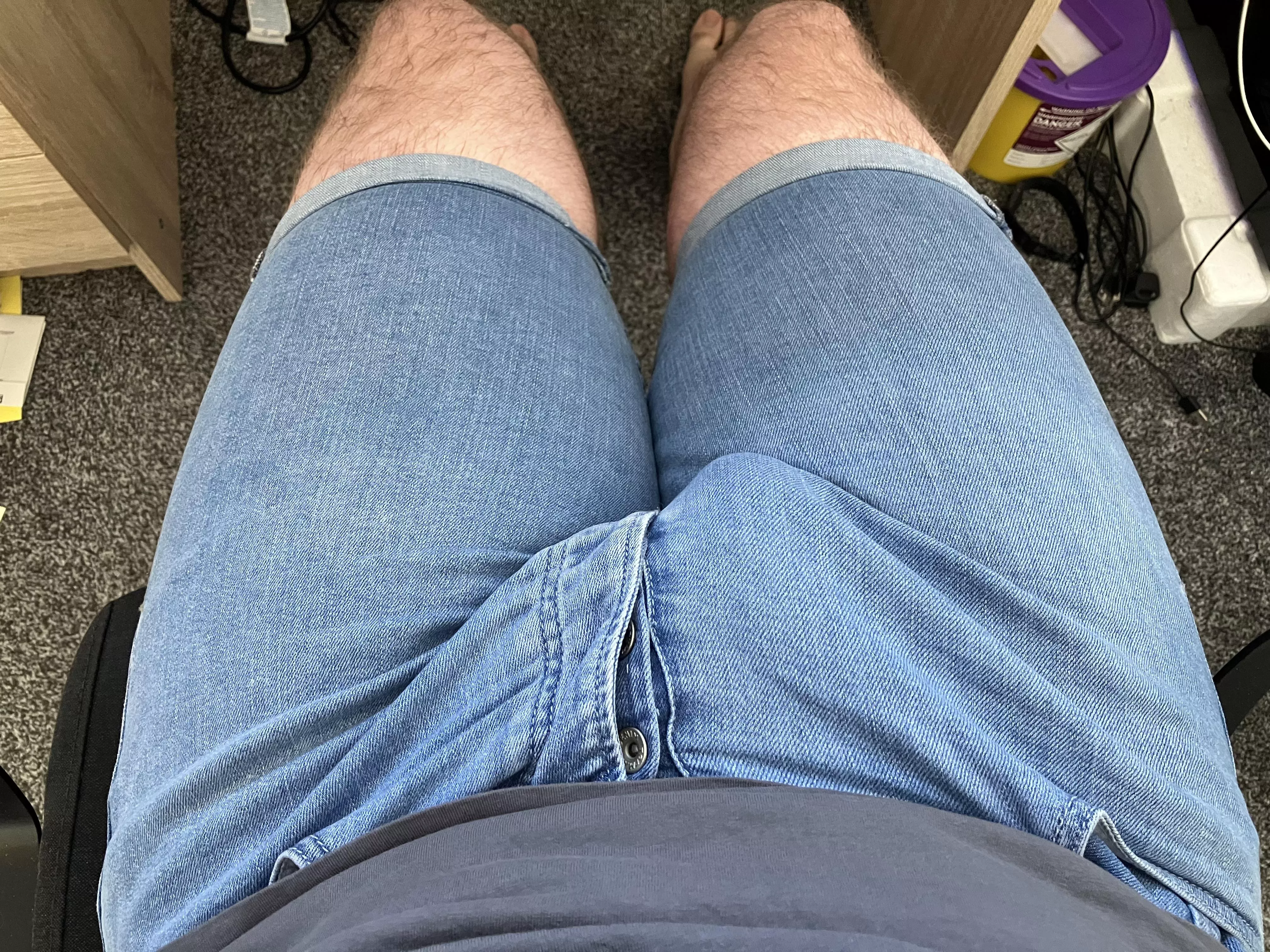 A semi in shorts