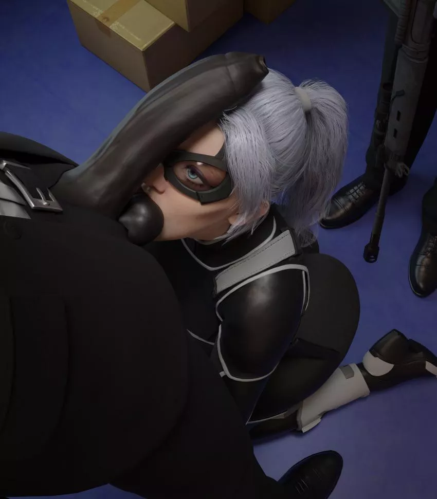 Black Cat sucking cock (Spider-Man) [Emberstock]