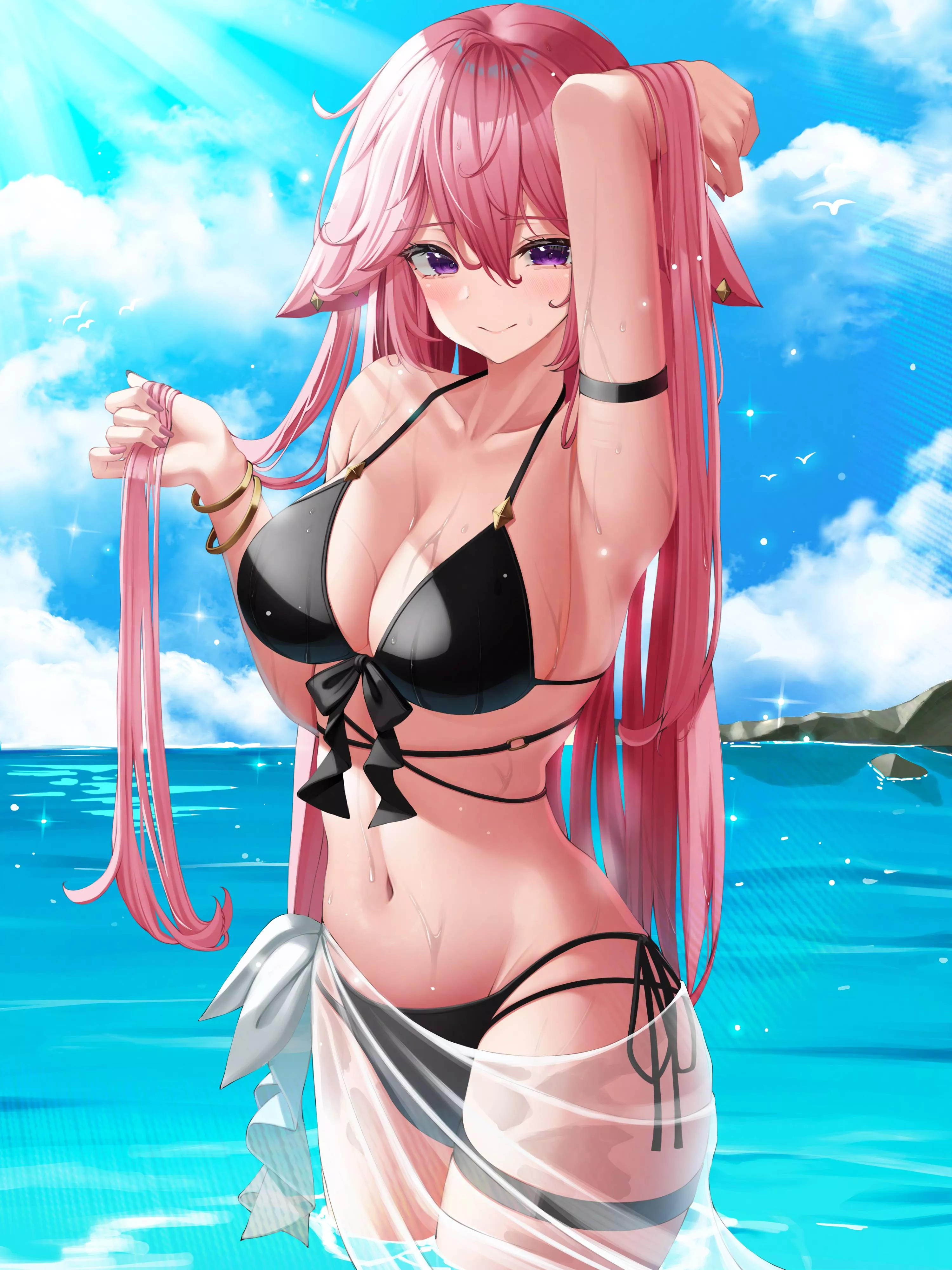 Black Swimsuit Yae [Genshin Impact]