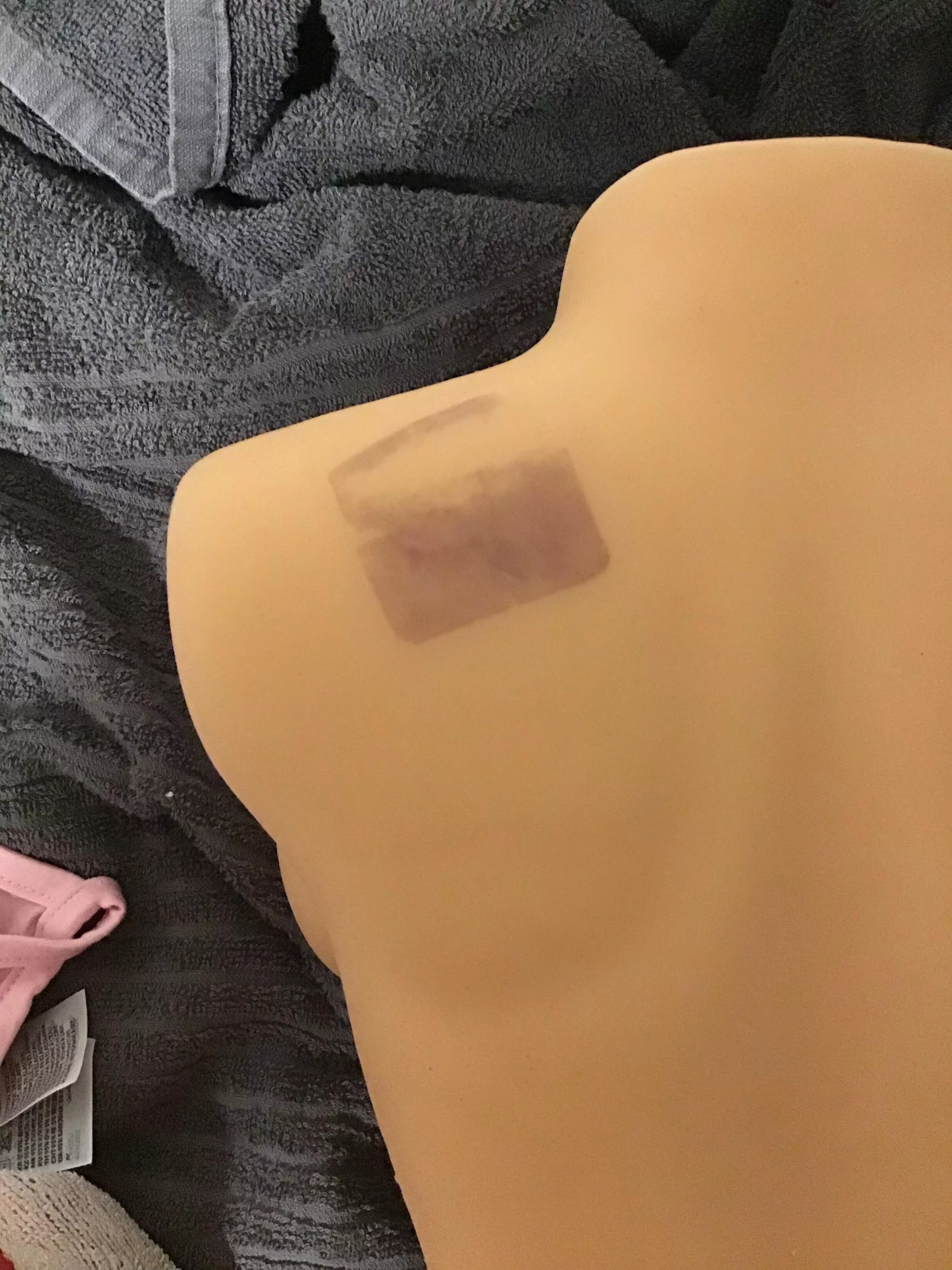 I think my TPE torso have been laying on a barcode in her box. Are there anyway to remove it or did I just tattoo her? I tried water and fleshlight wash, but it didnâ€™t do anything