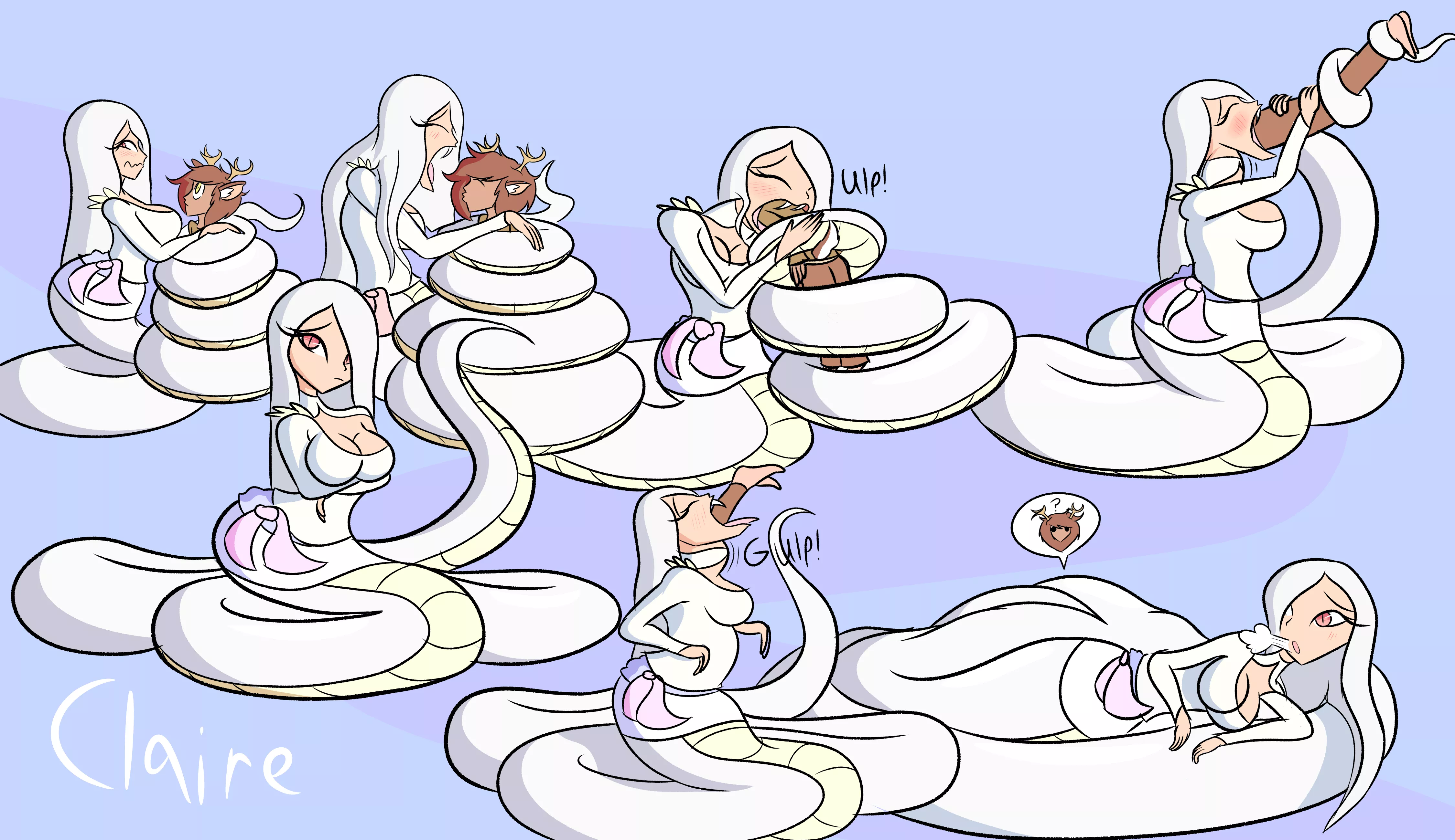 {Image} Claire the lamia, swallows her crushes whole (Art by JackMunchy)