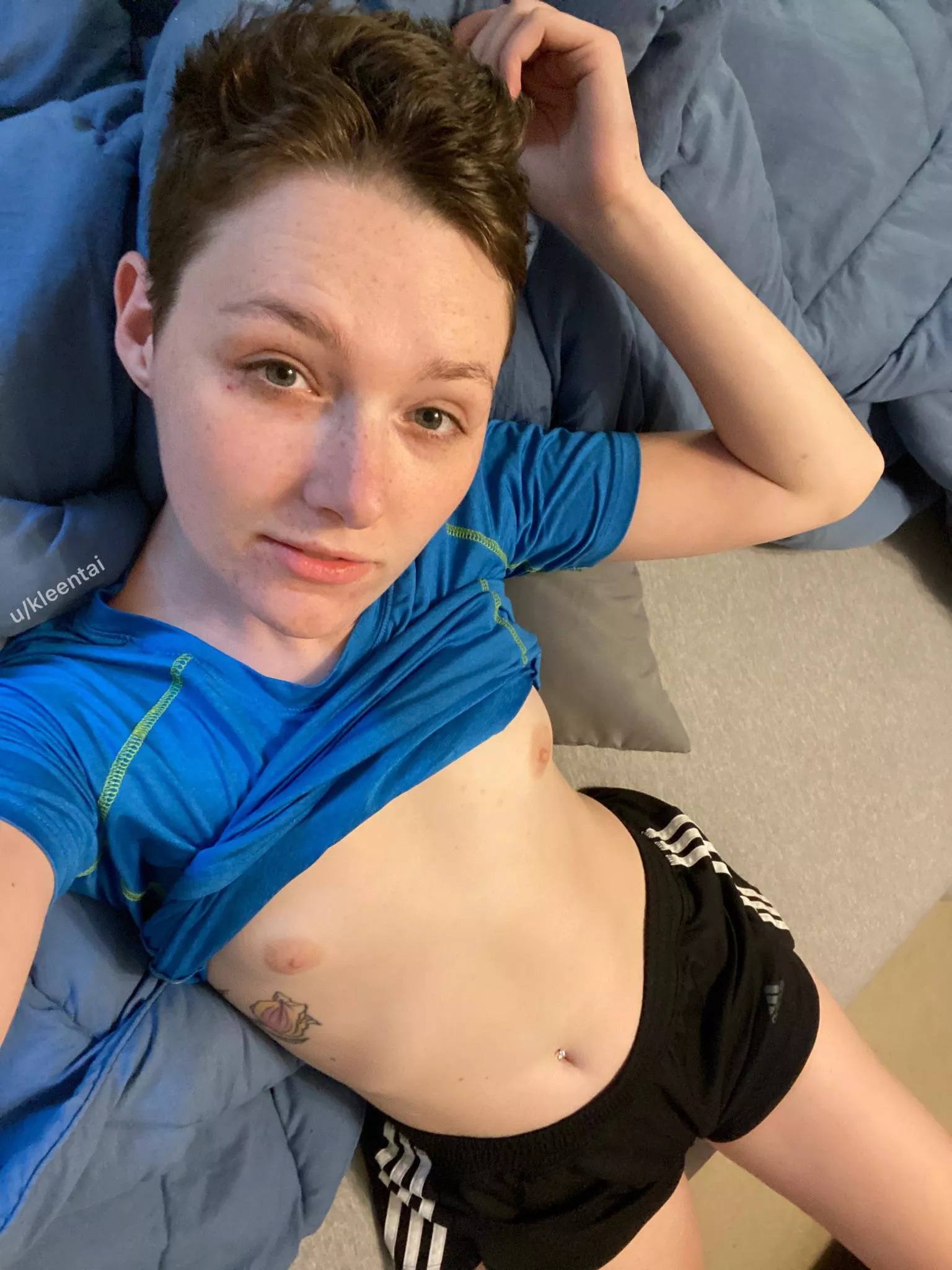 Just a short hair cutie with tiny boobies