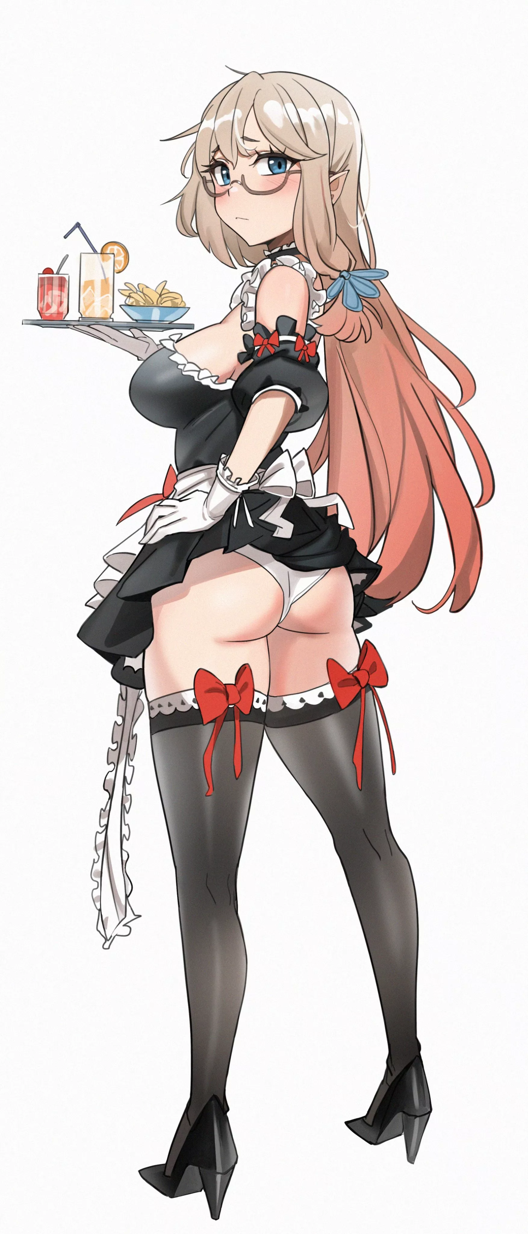 Maid with a nice bubble butt