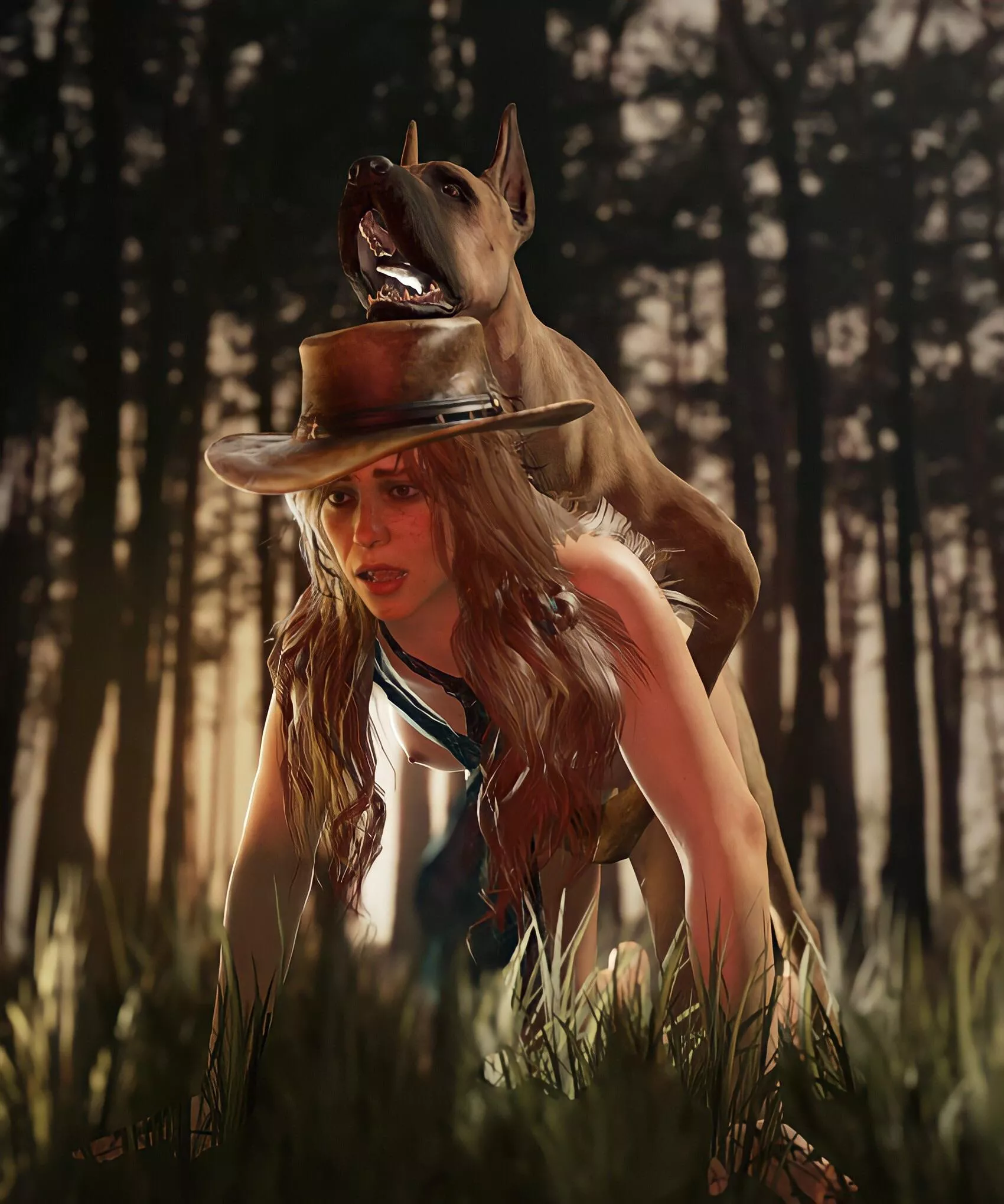 Sadie Adler becomes a dogâ€™s fucktoy (Red Dead Redemption) [warrenthim]