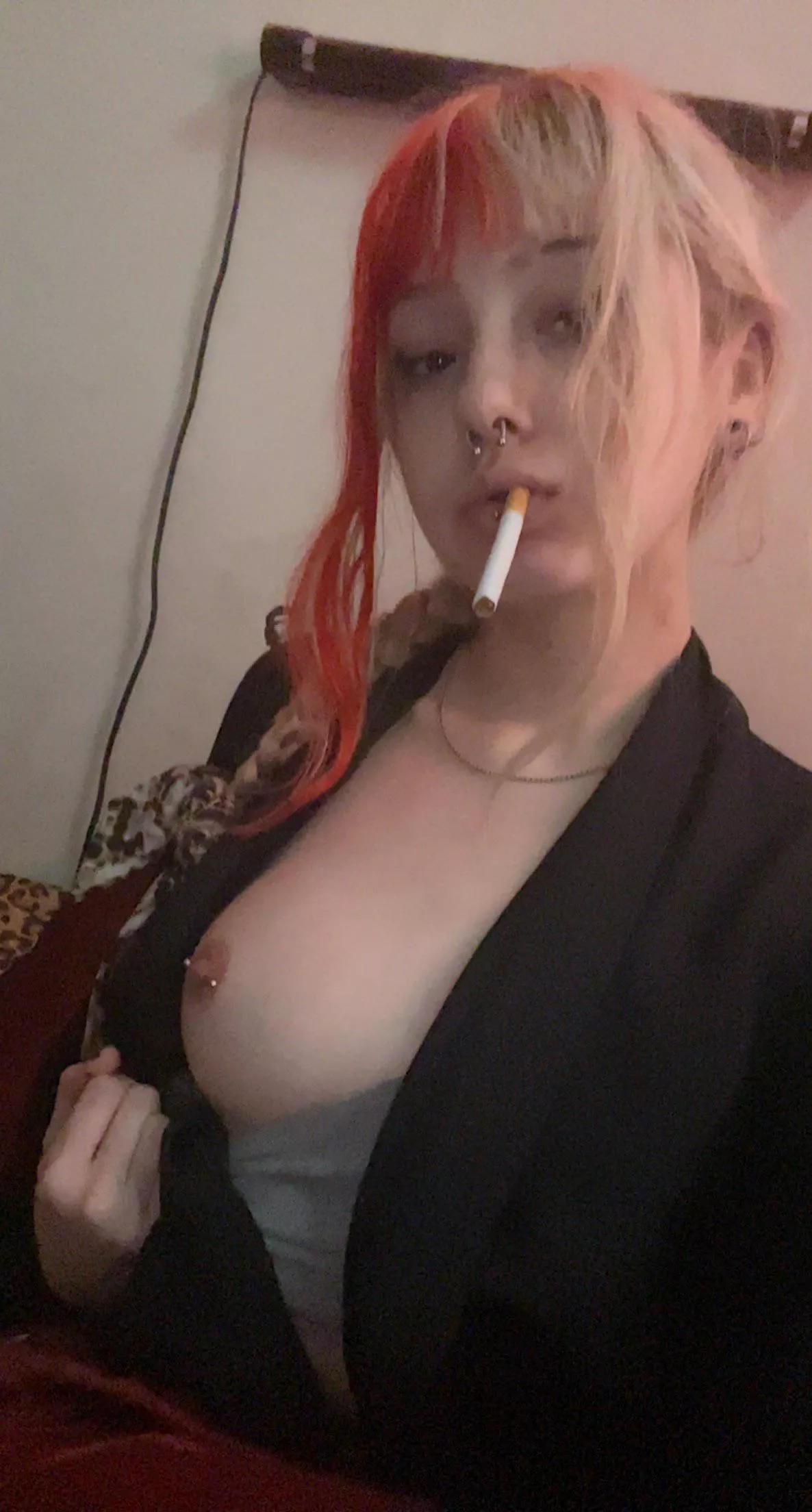 Smoking is my favourite hobby 😈 wouldn’t you love to see me take a drag?