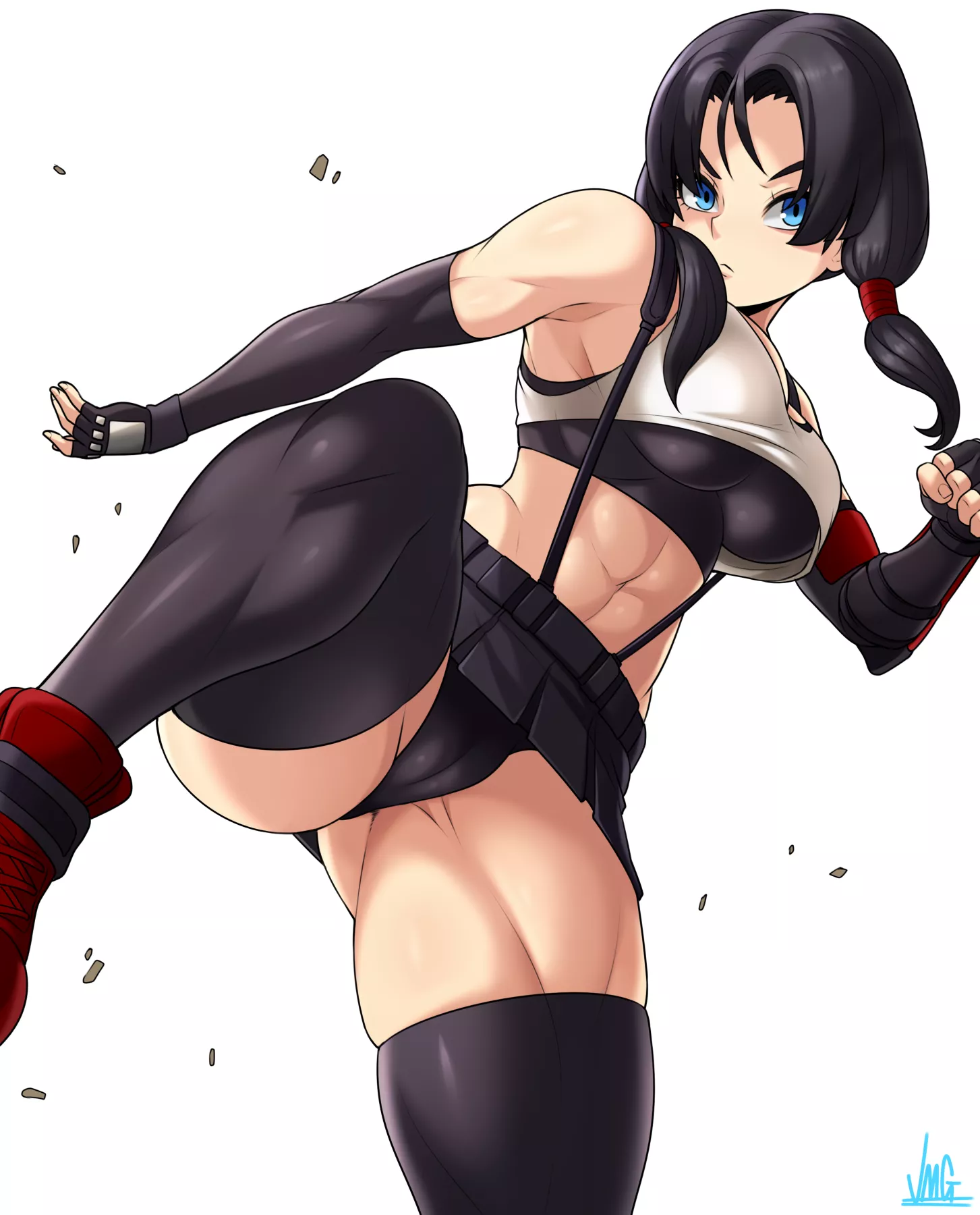 Videl X Tifa High Kicks (JMG) [Dragonball]