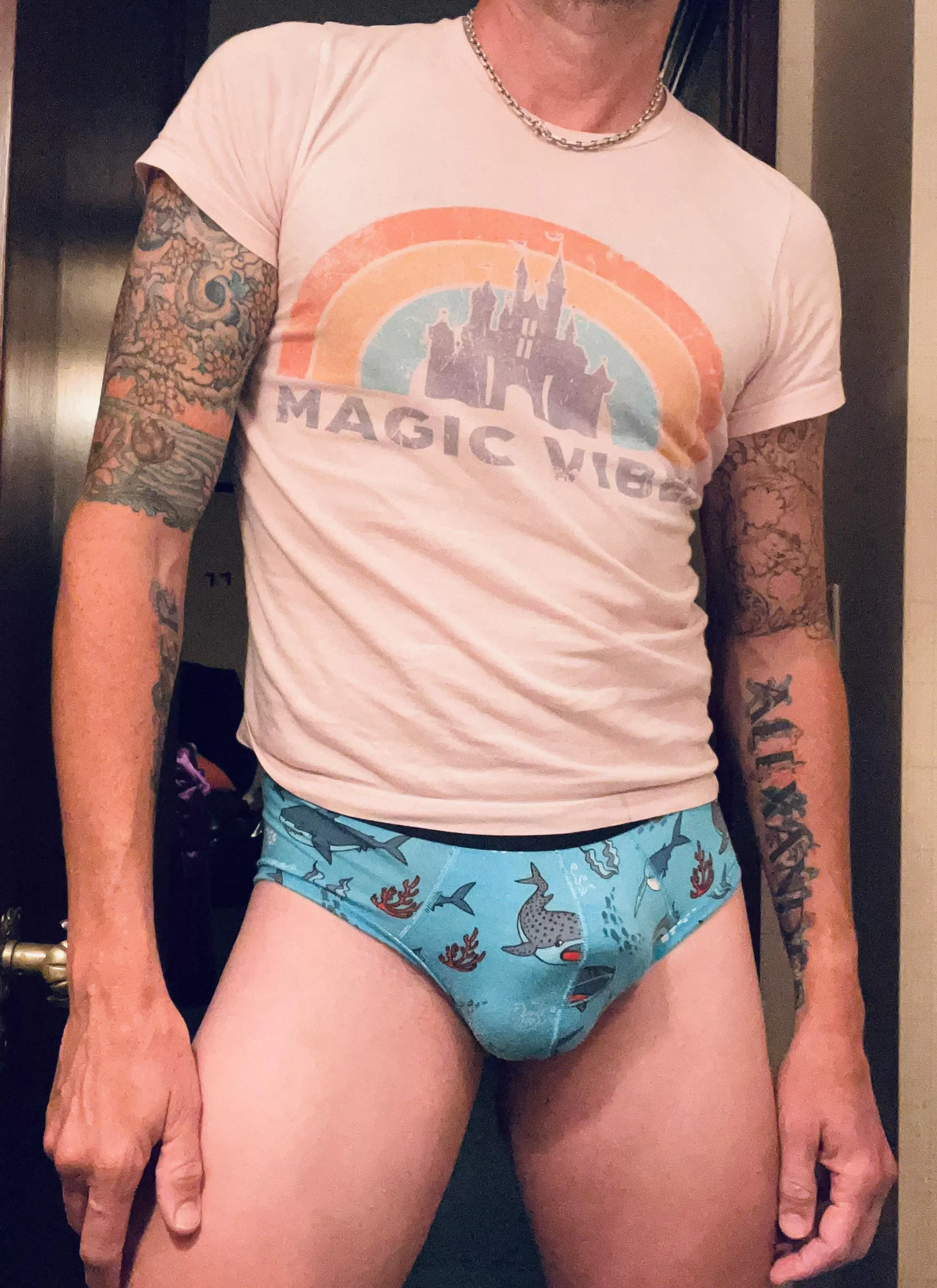 Waling up with magic vibes and shark undies!