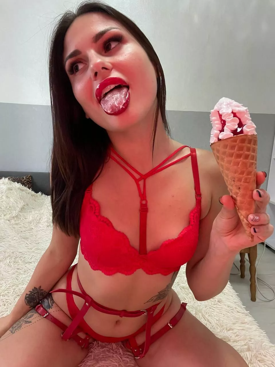 Wanna cum on my tongue?