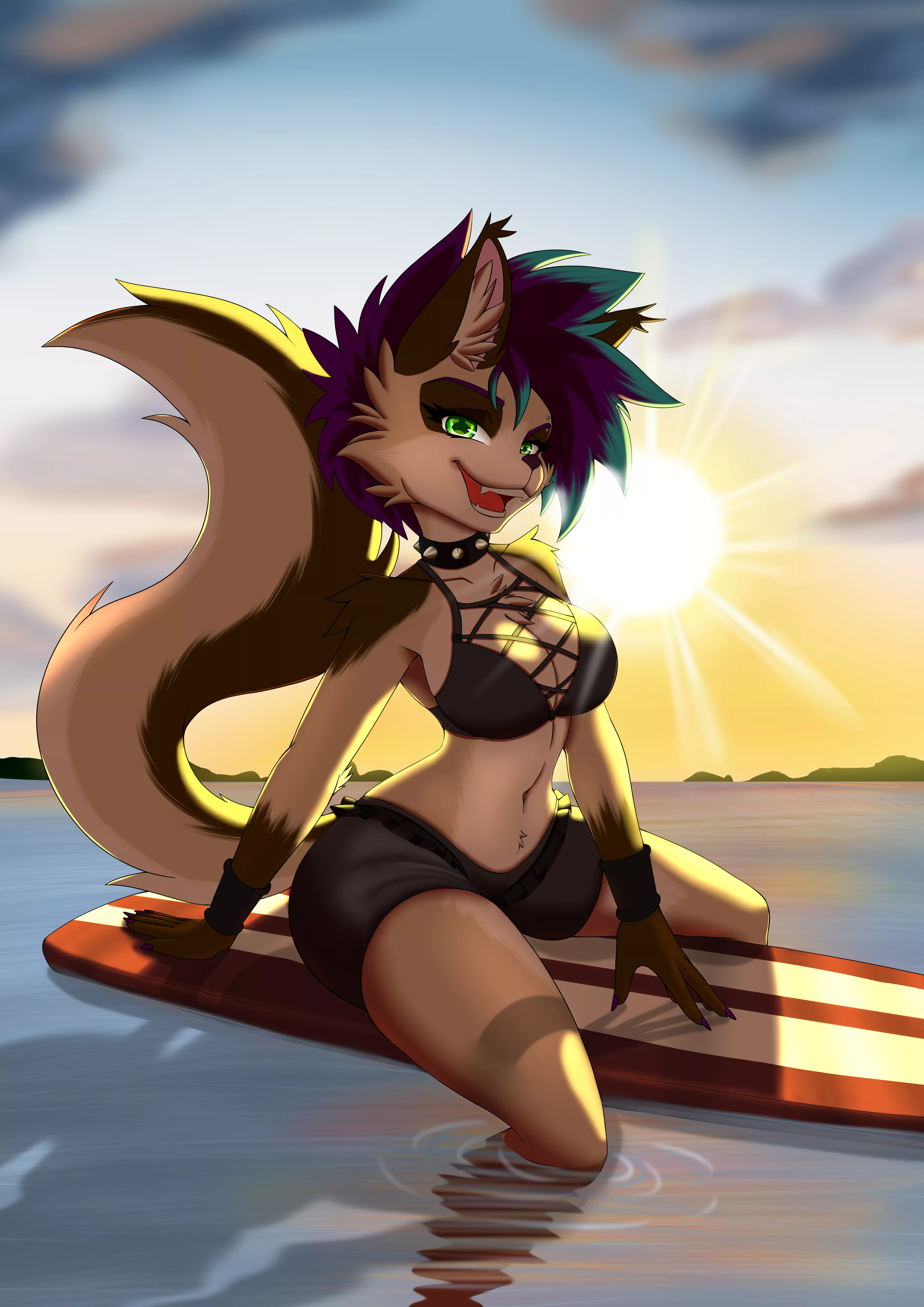 Beach day ;) (art by me; Commissions open! Info in coments)