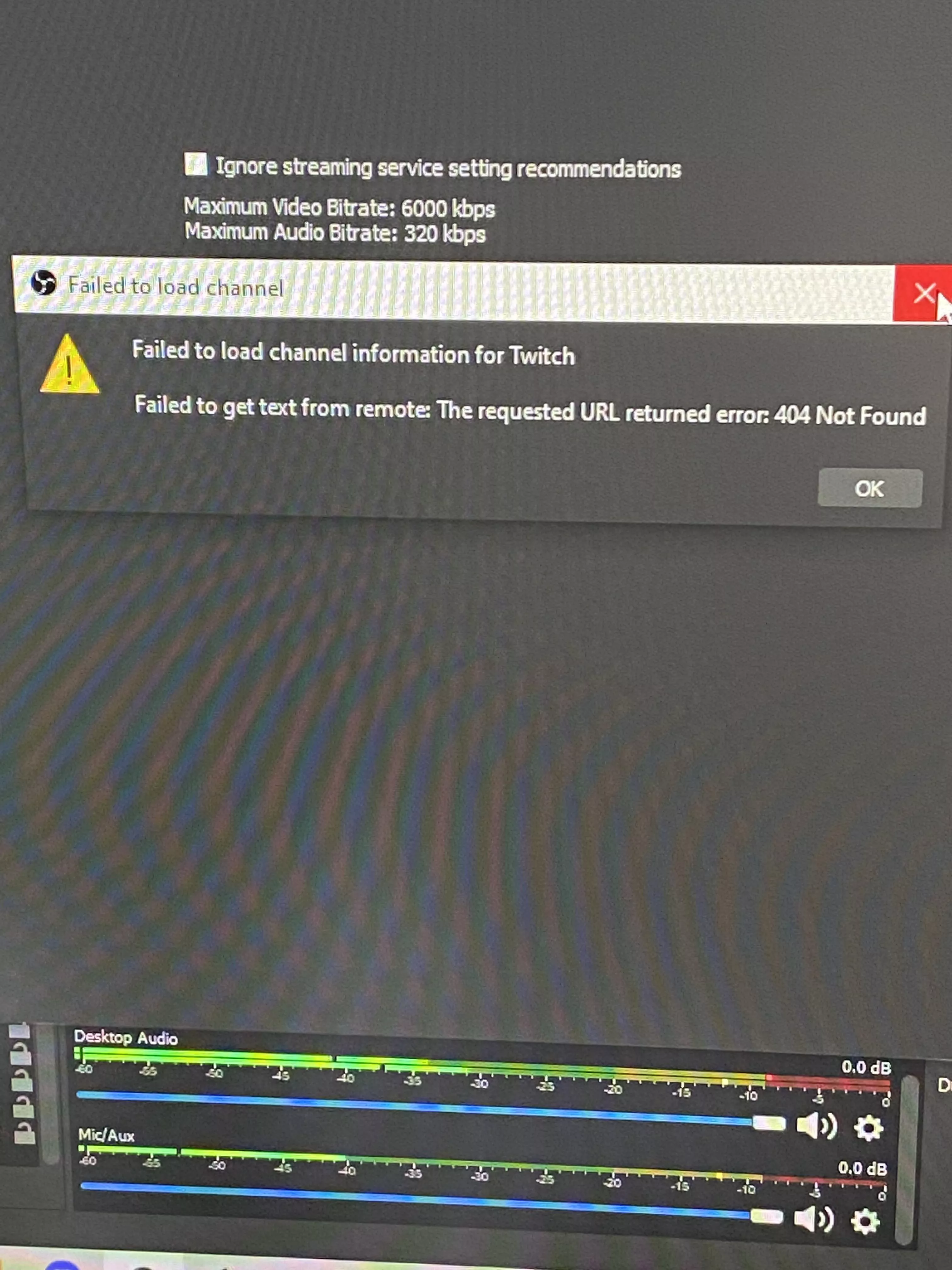 First Time Streaming - Weird Issue: How can I fix this?