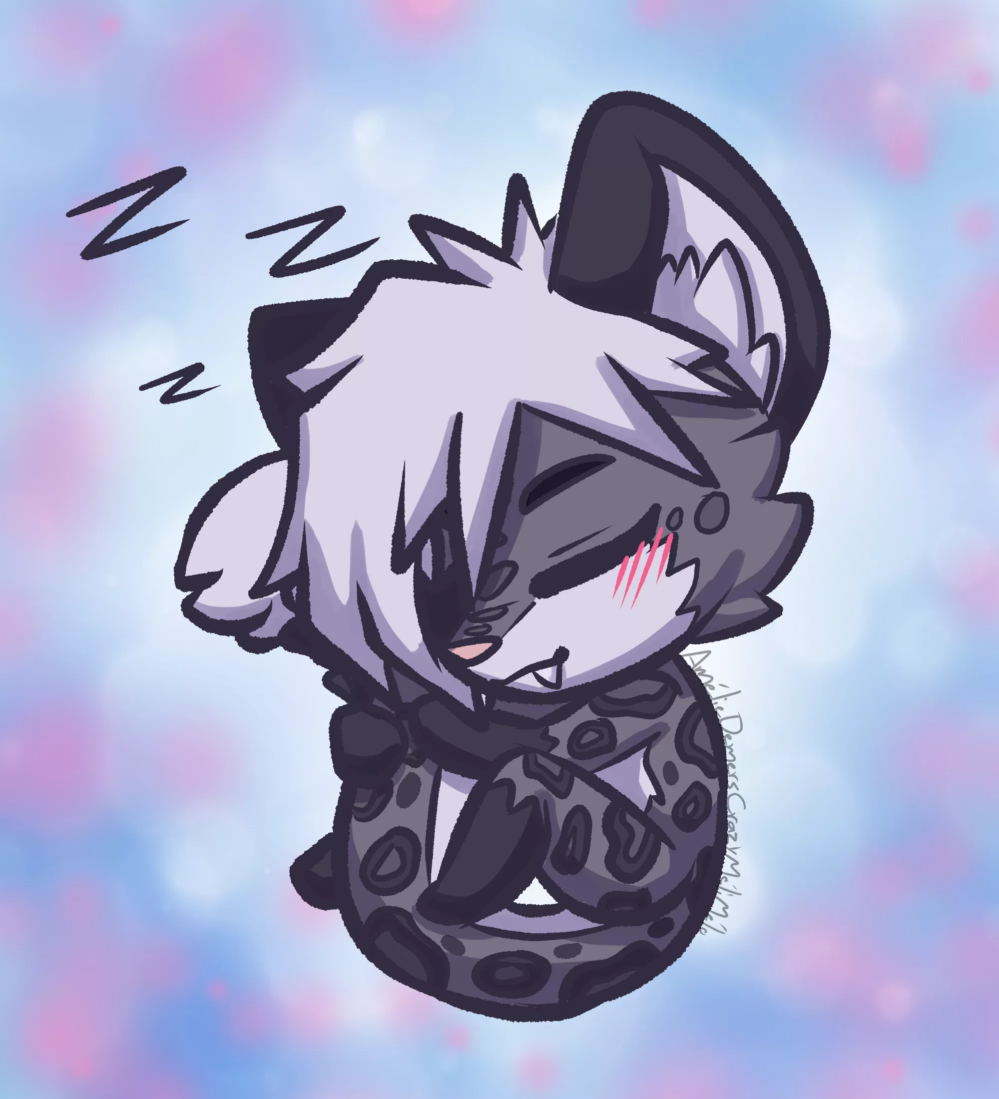 [For Hire] Sleeping Kitty (Art (c) Me)