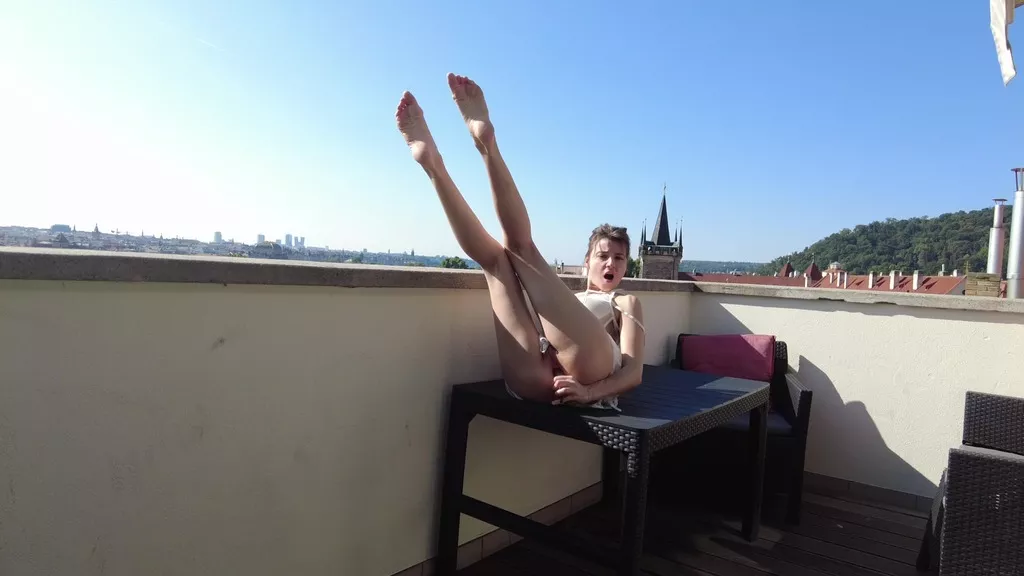 Fucking Ass on Balcony in Prague