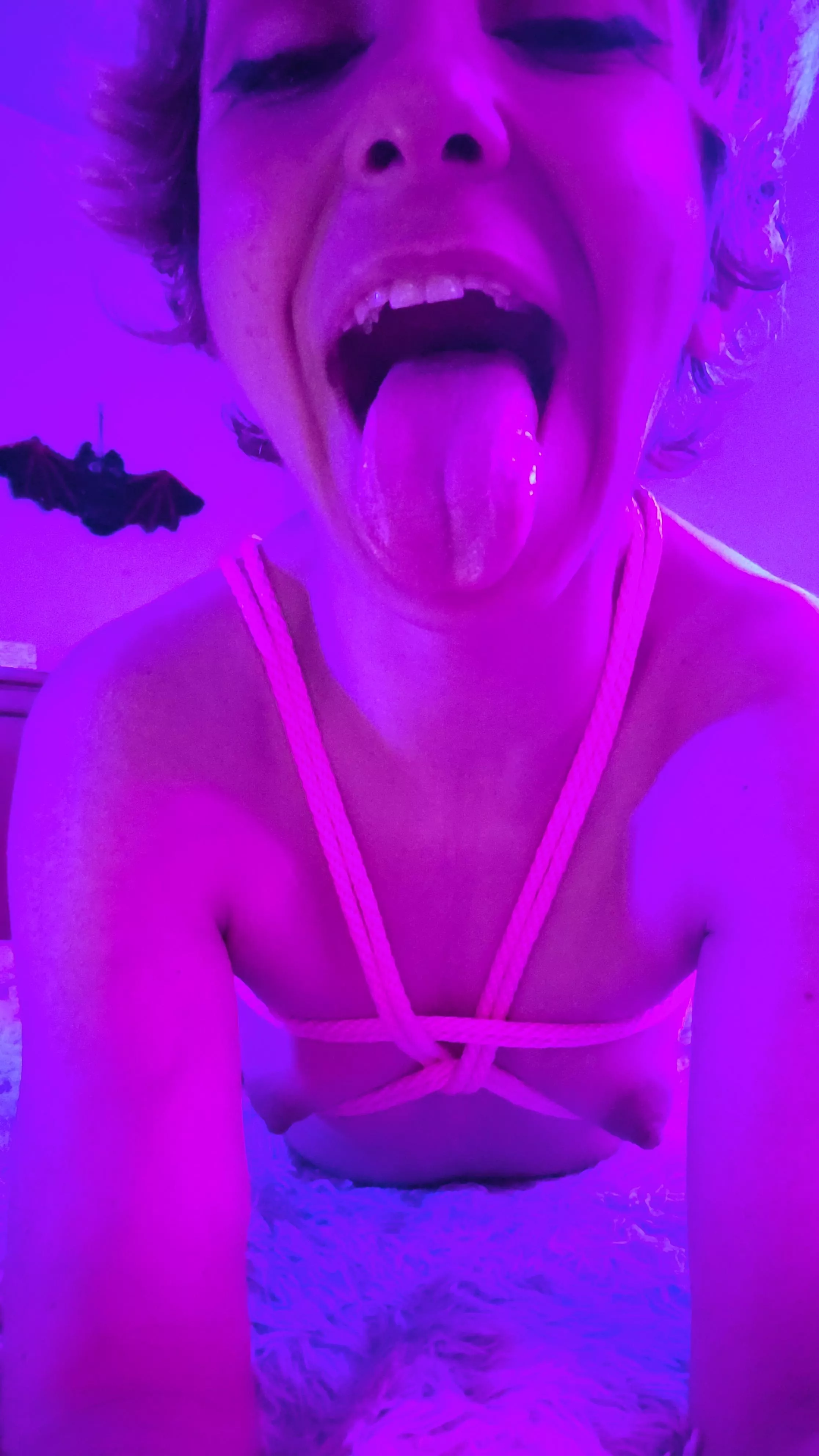 Grab my harness and just fuck my mouth pls