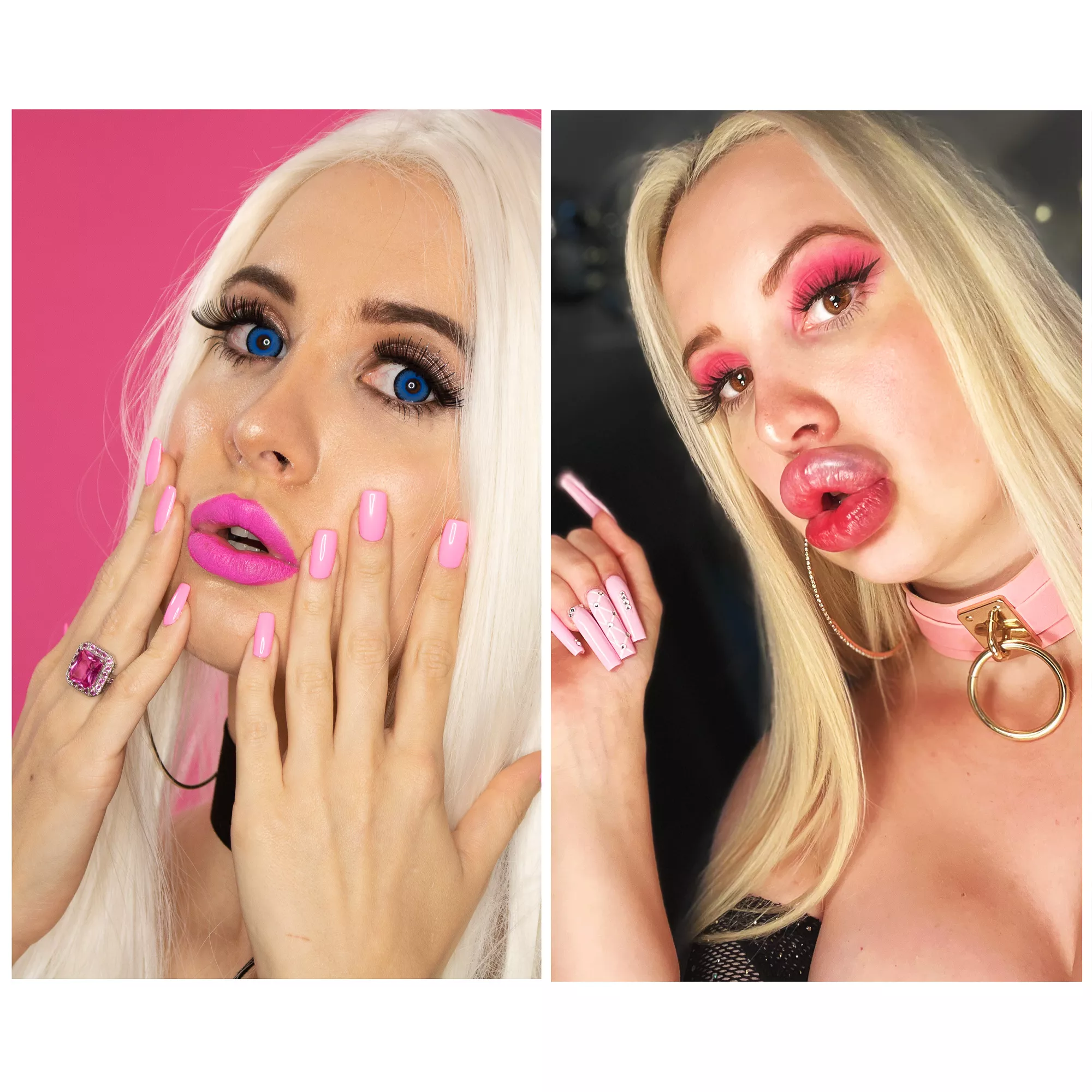 My 2019 barbie doll look evolved to an exaggerated fuckdoll look