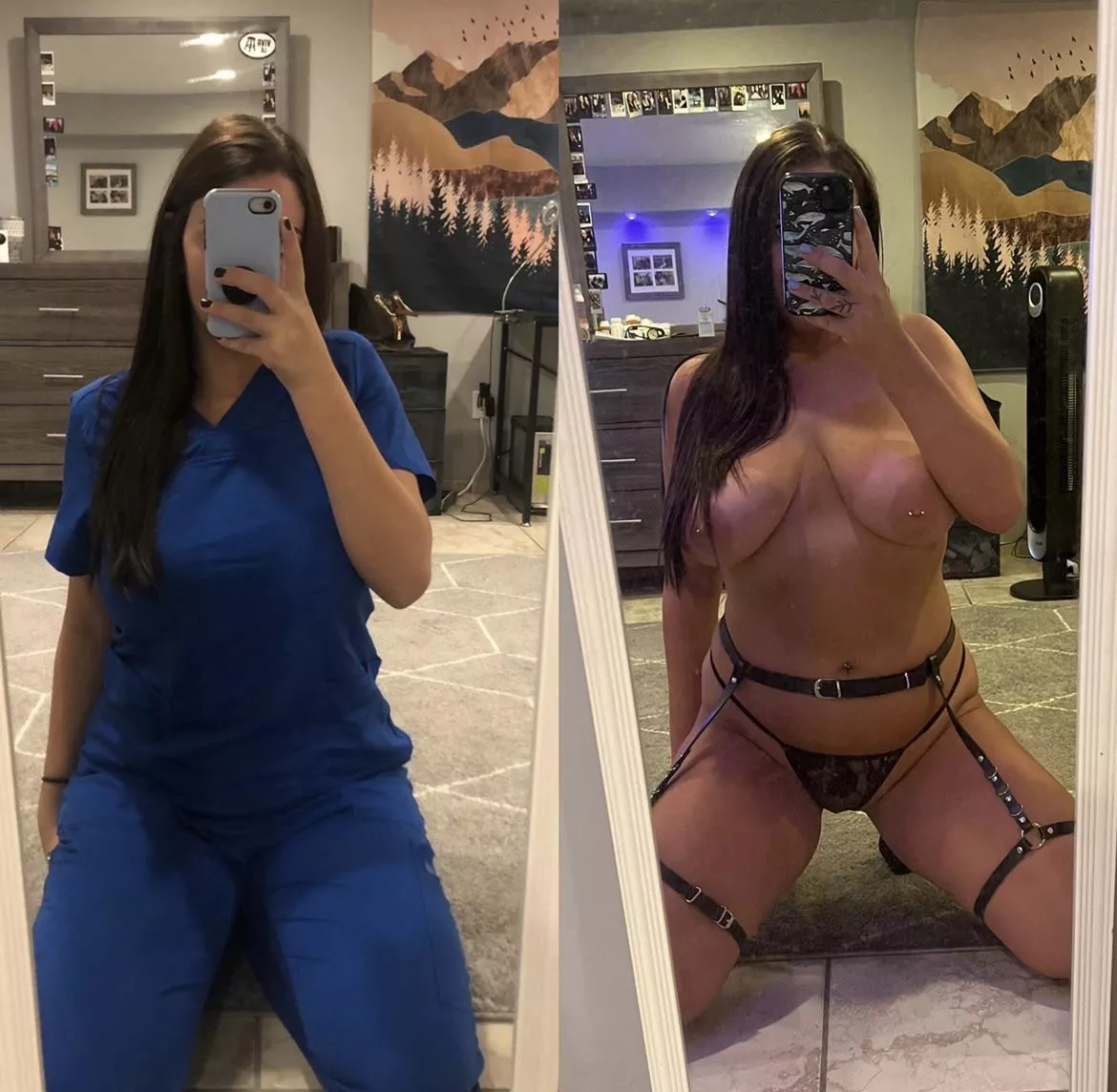 Nurse by day. Your little slut by night.