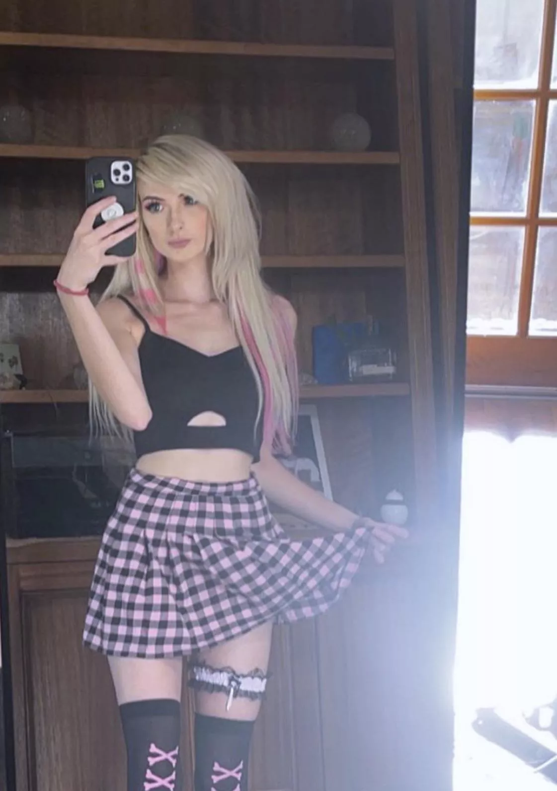 Plaid skirts are an emo girls best friend