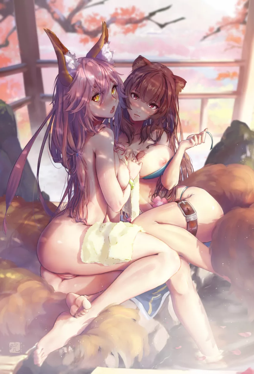 Raphtalia and Tamamo Onsen (MitsuArt)