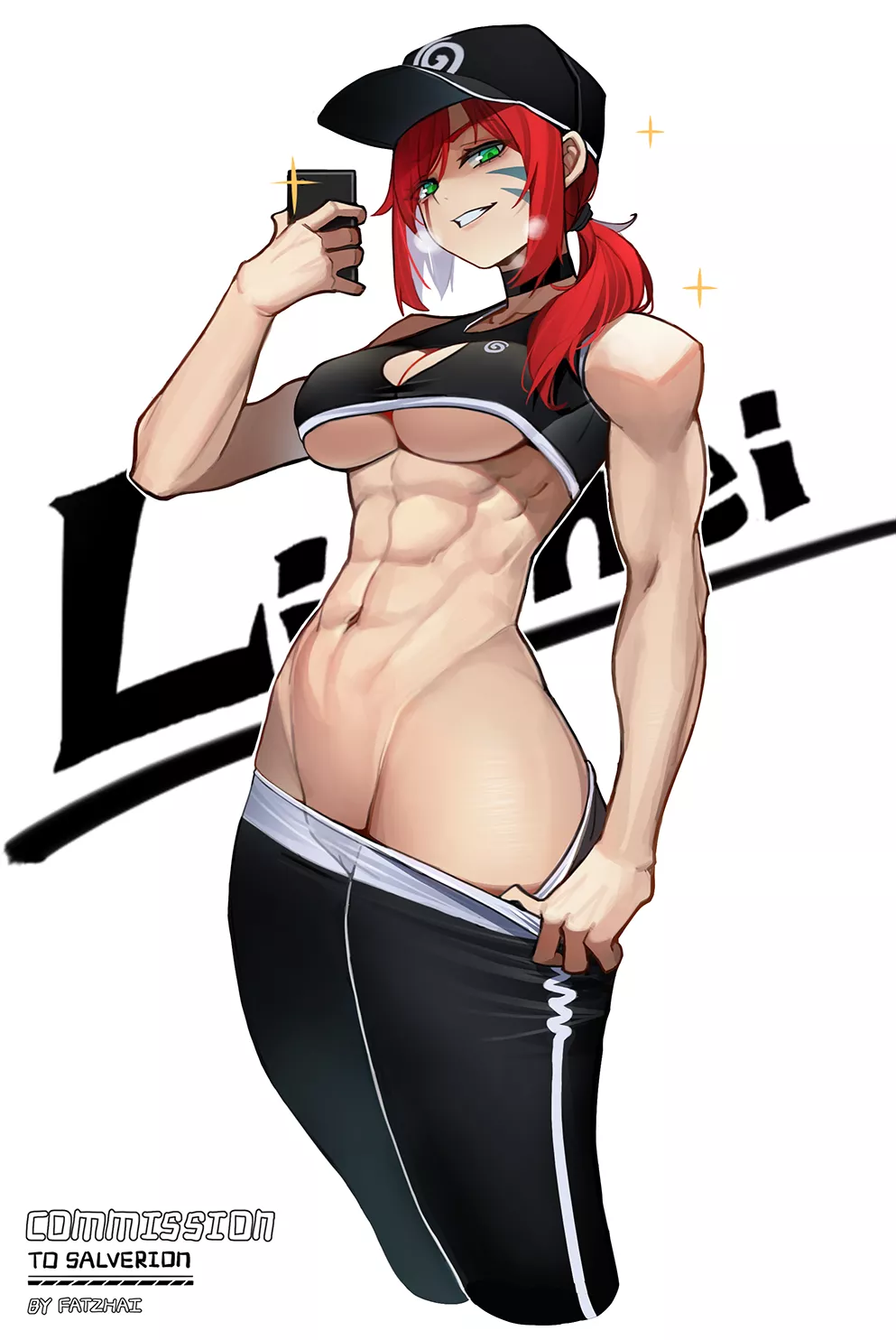 red haired gym beauty (by Fatzhai)