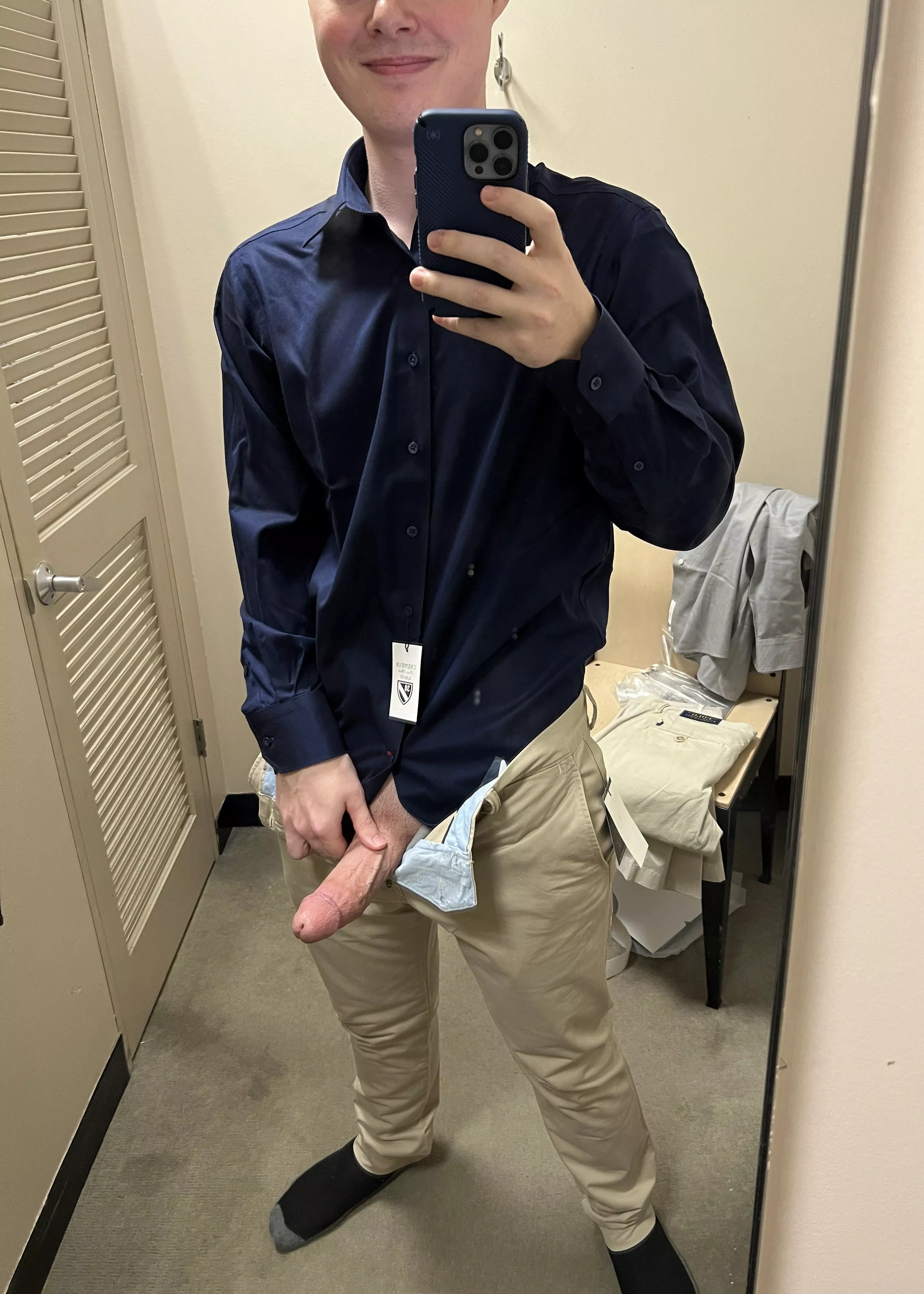 Showing off in a changing room