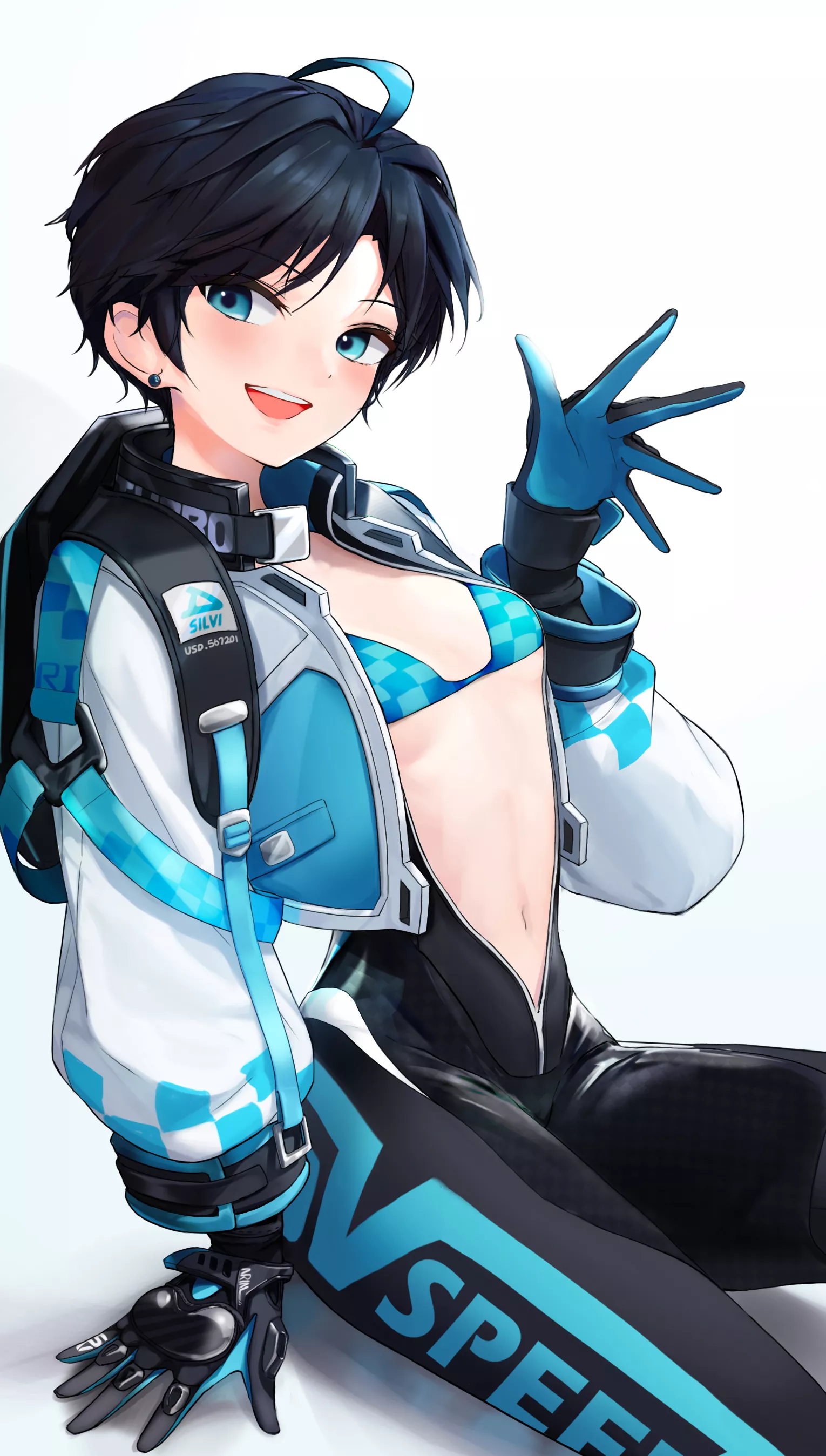 Silvia Unzipped Bike Suit (TakeaLook) [Black Survival]