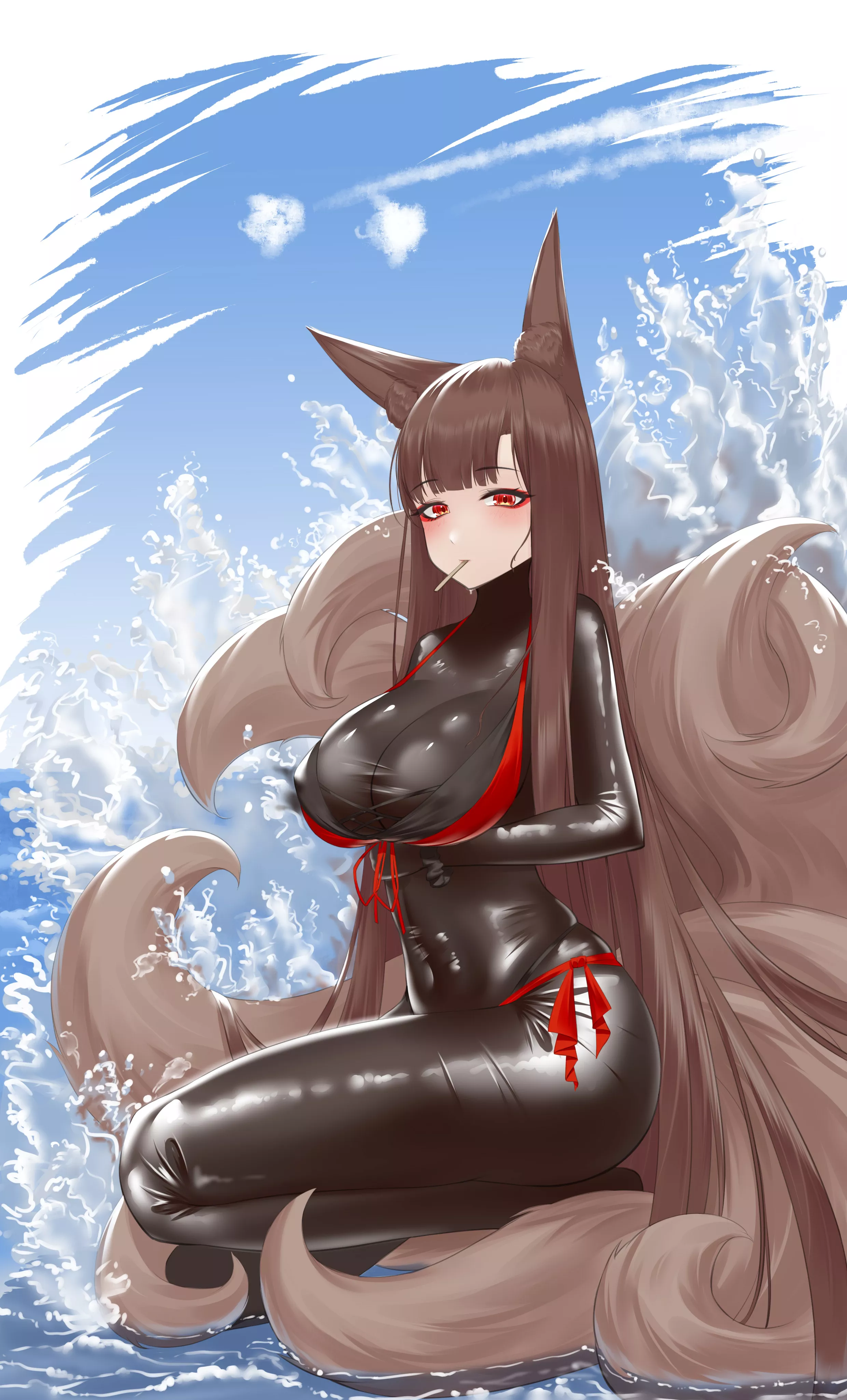 Akagi Summer Swimmer ( Ichikushi Mojibake) [Azur Lane]