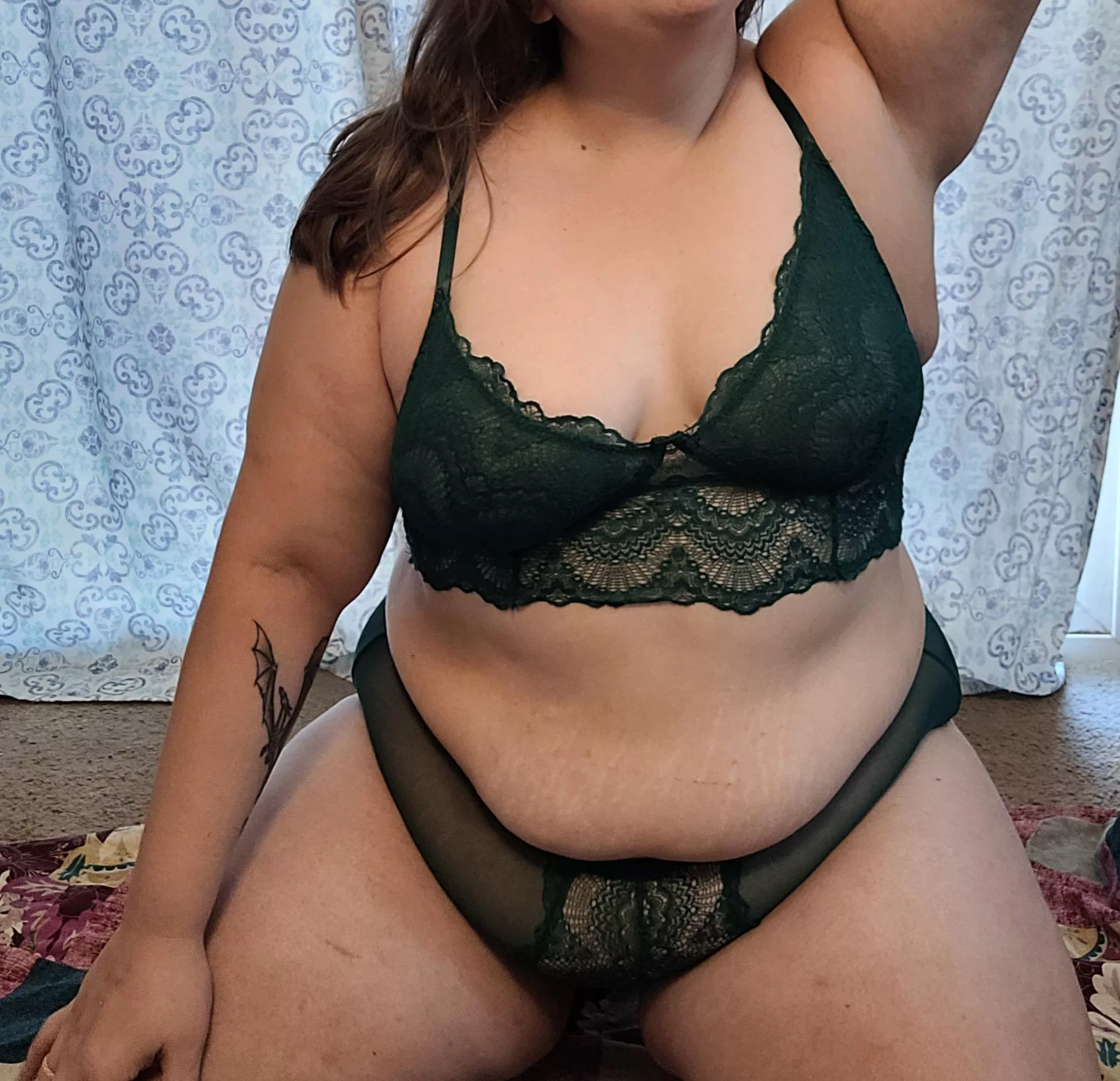 beautiful new green set. I love it