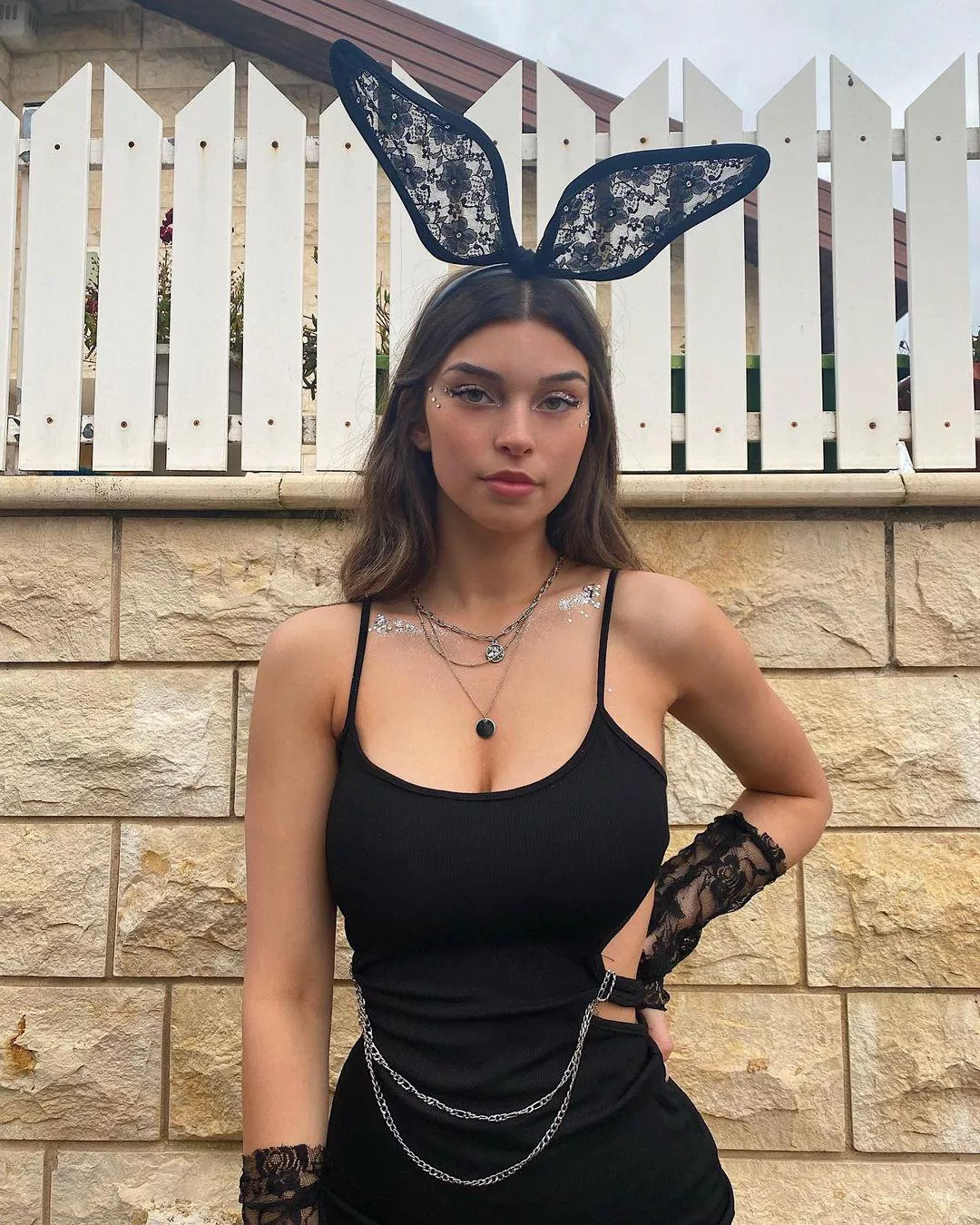 black clothes bunny