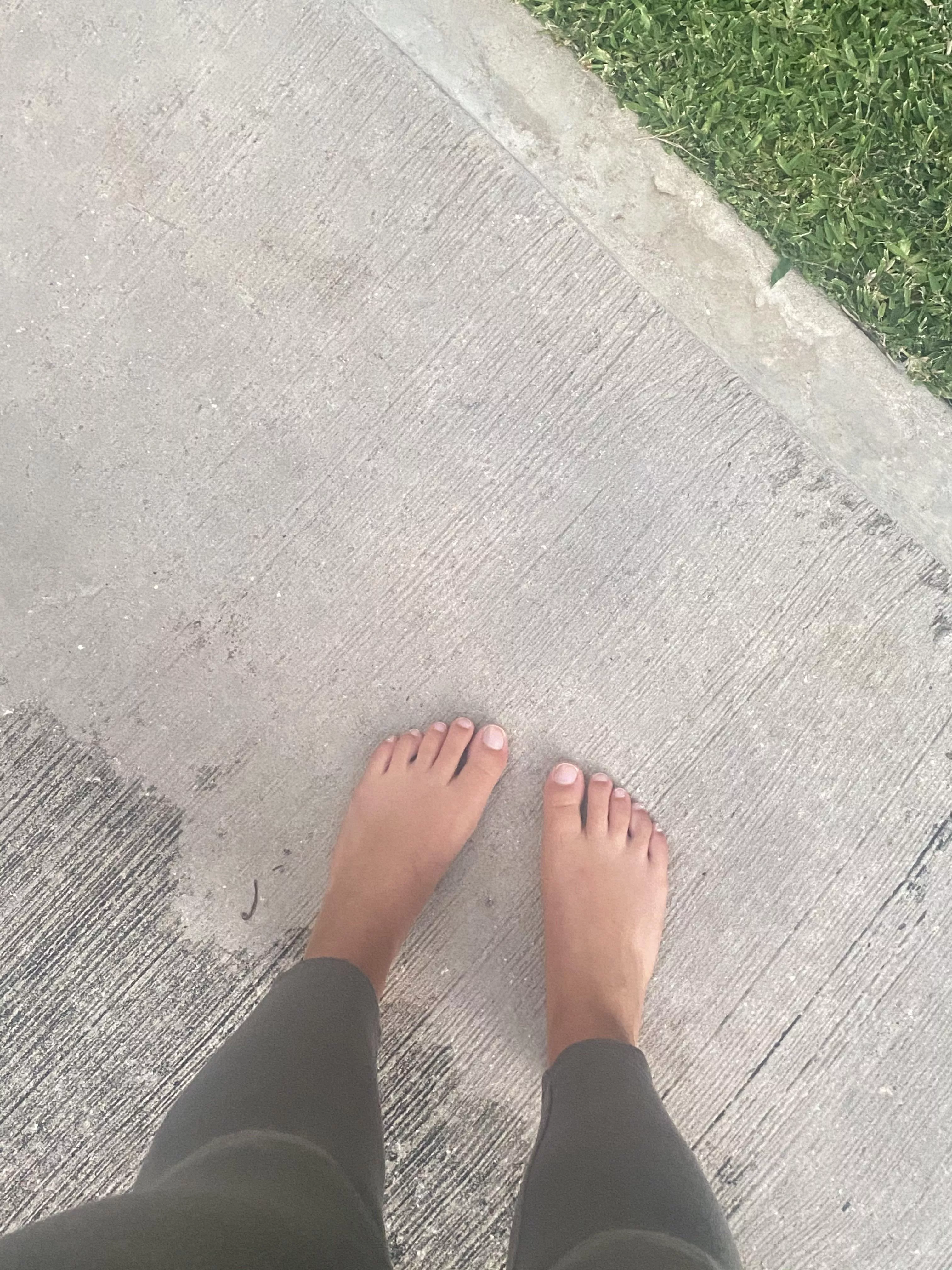 You look down and see these toes