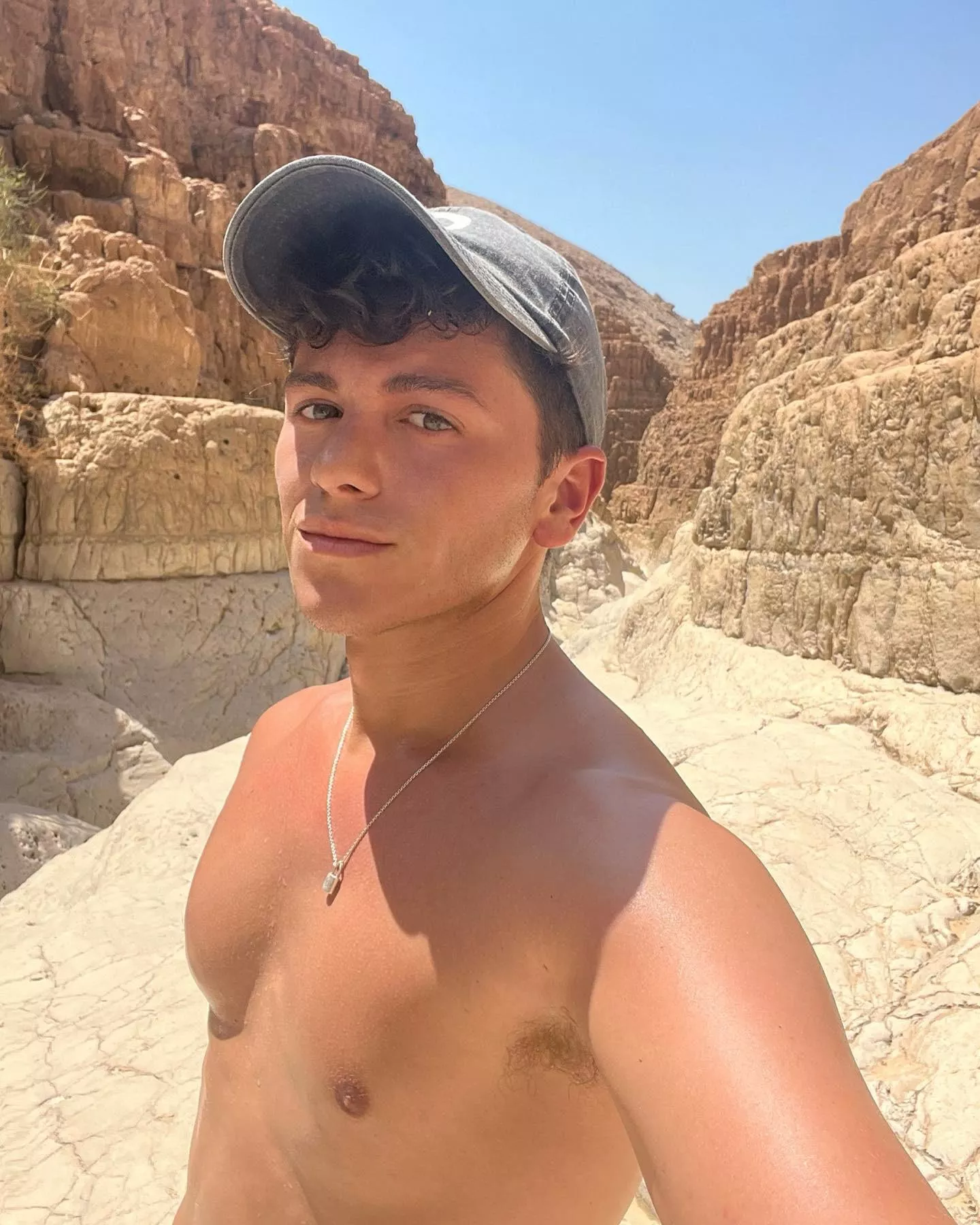 Hiking next to the Dead Sea