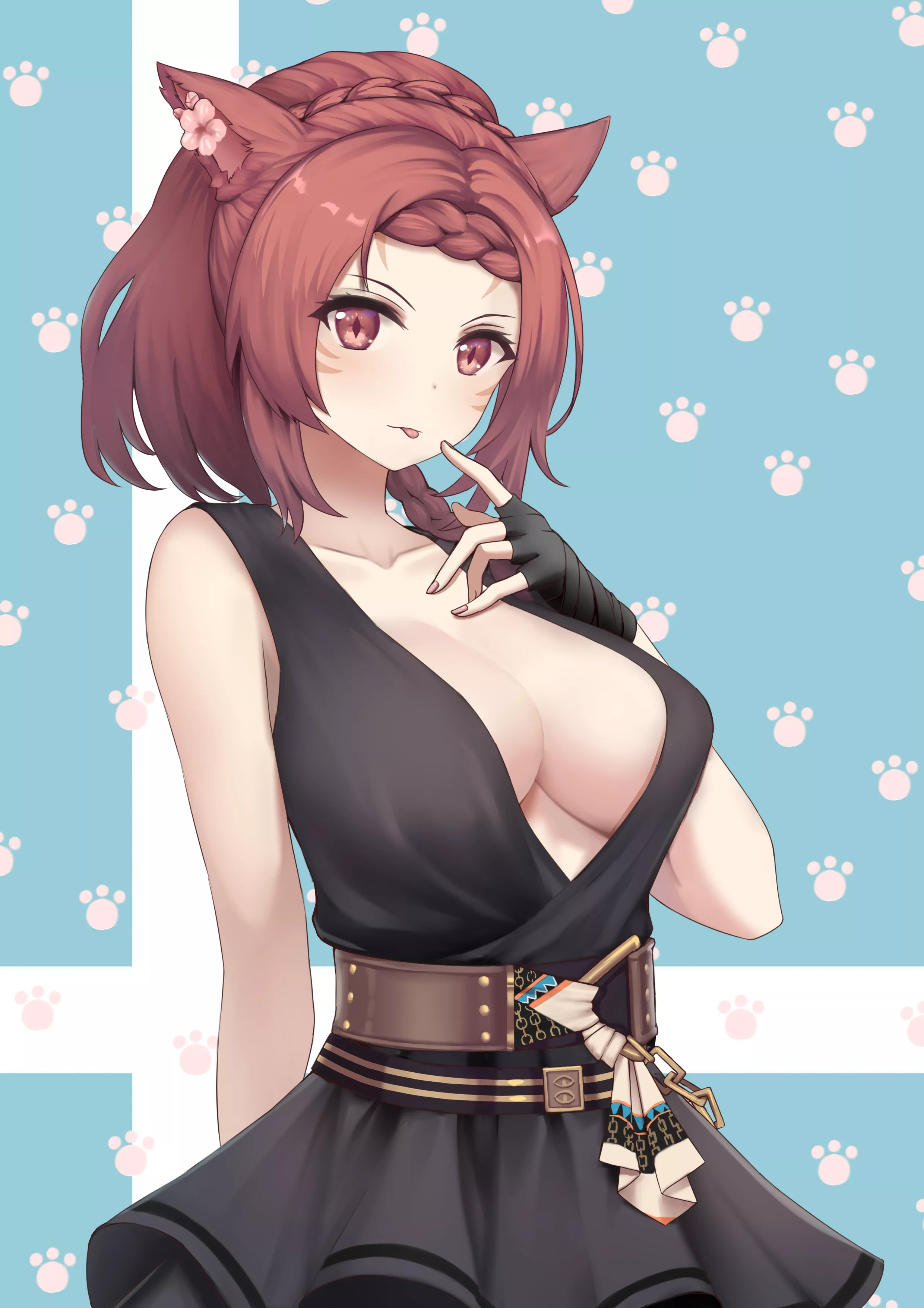 Miqo'te Black Dress Cutie (yunkaiming)