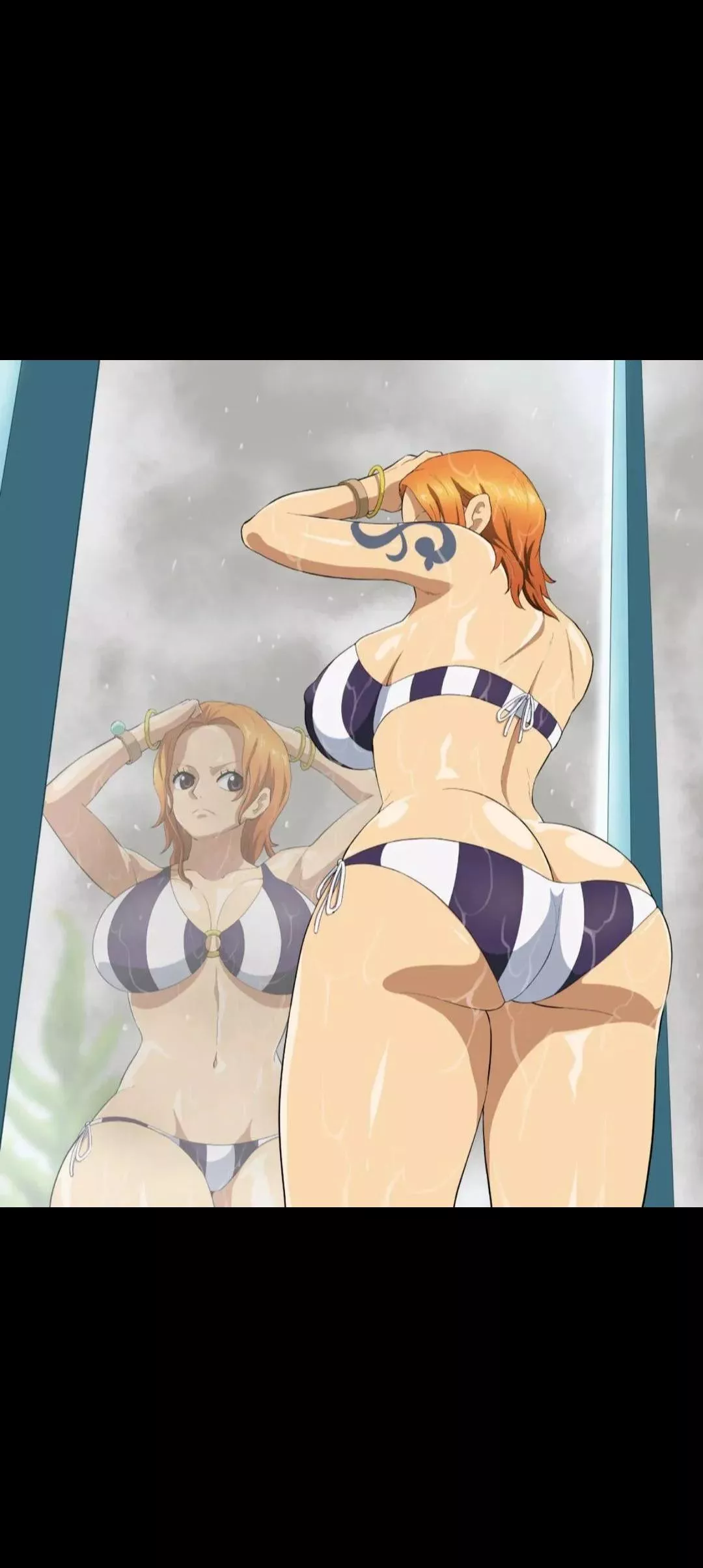 Nami in the shower