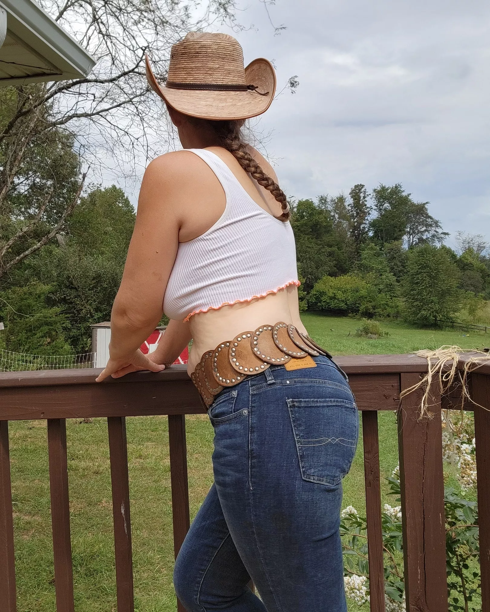 ponytails are essential for the cowgirl look, don't you agree?