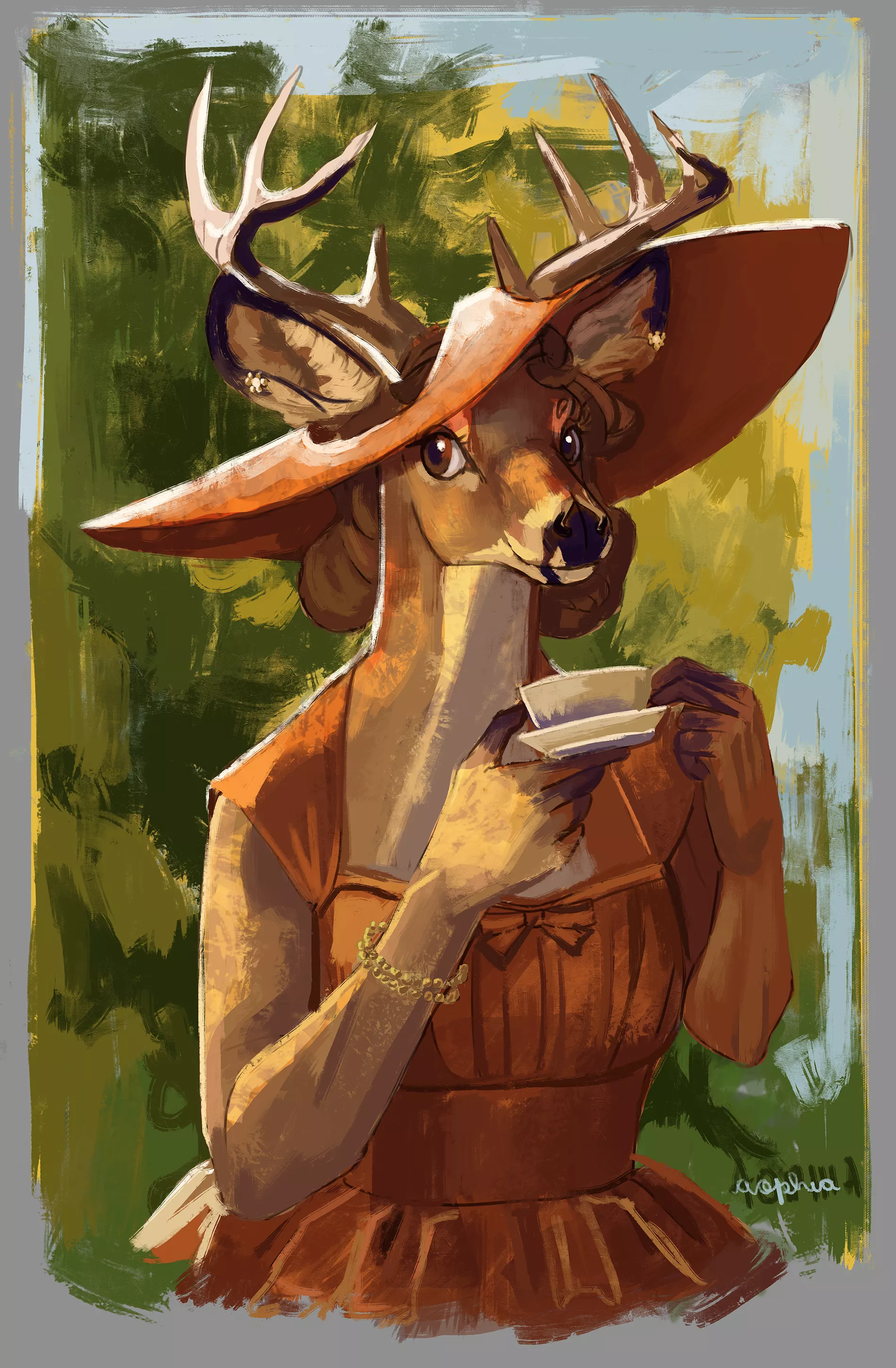 A fancy deer lady by me