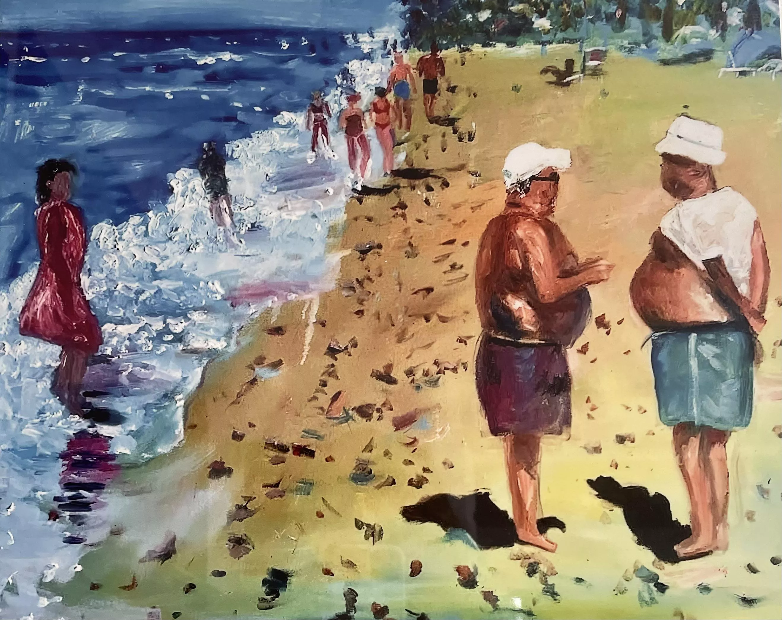 I also love to create original oil paintings of the non model types/ lol natural men I see at the beach and honor them! Love to create their good times! Hope you enjoy these fun beach paintings!â¤ï¸