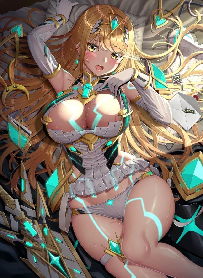 Mythra has found herself in a compromising situation