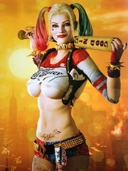 sexy harley quinn by Paul sutton