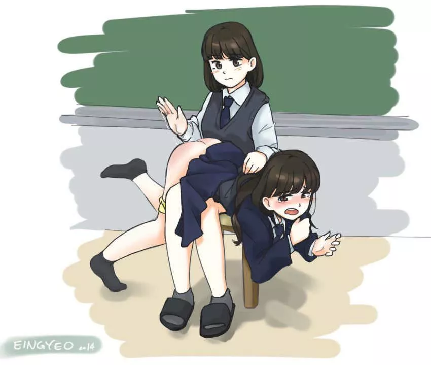 Spanked by another student