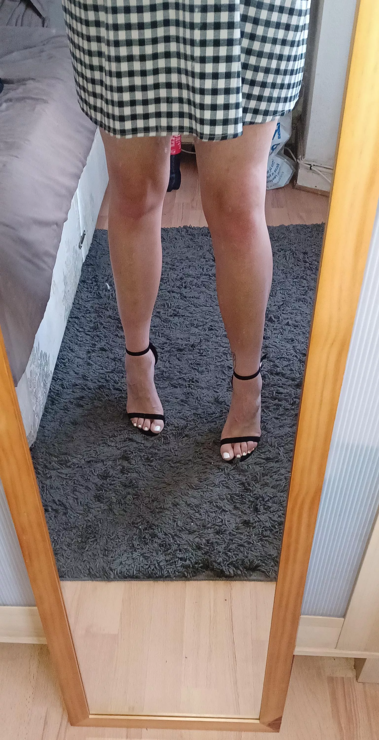 Do you like my new dress, love the feeling of silky smooth legs ðŸ˜