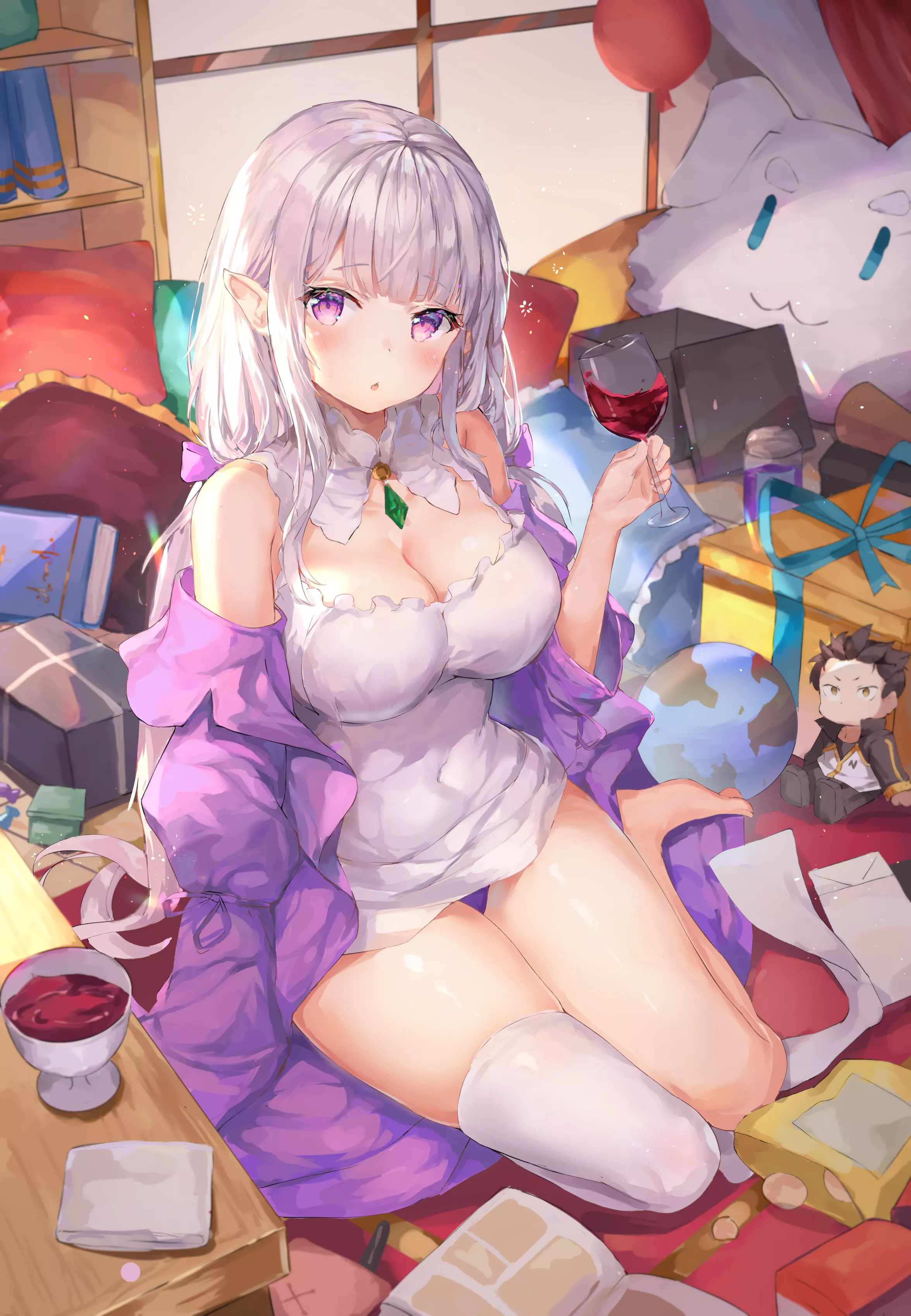 Emilia in her messy room (by Loran)