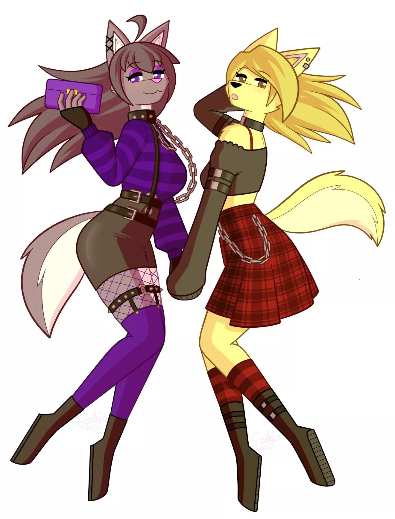 Goth gals (art by me)