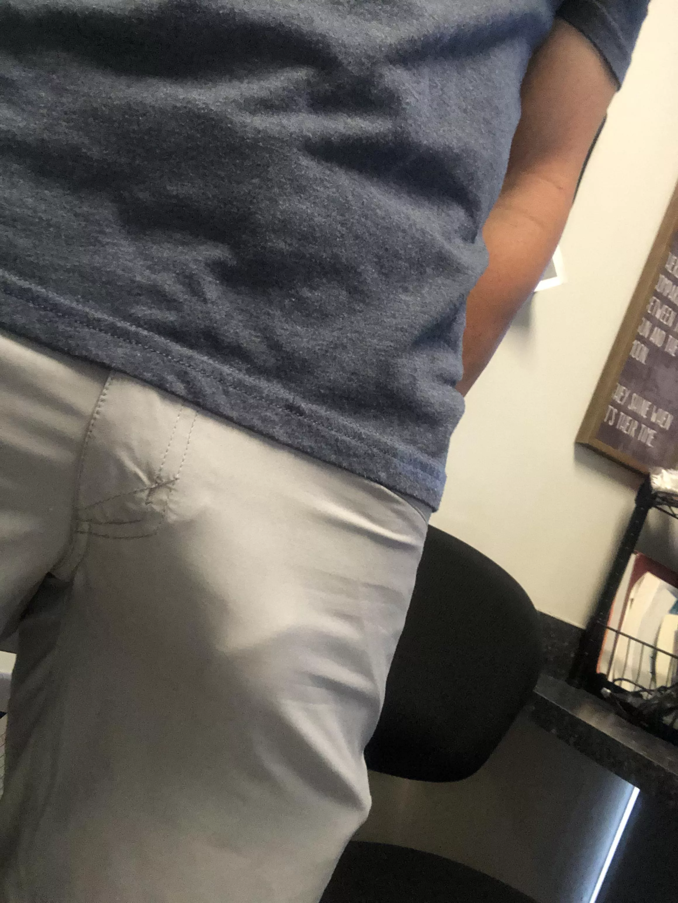 Gotta be careful at work in these shorts