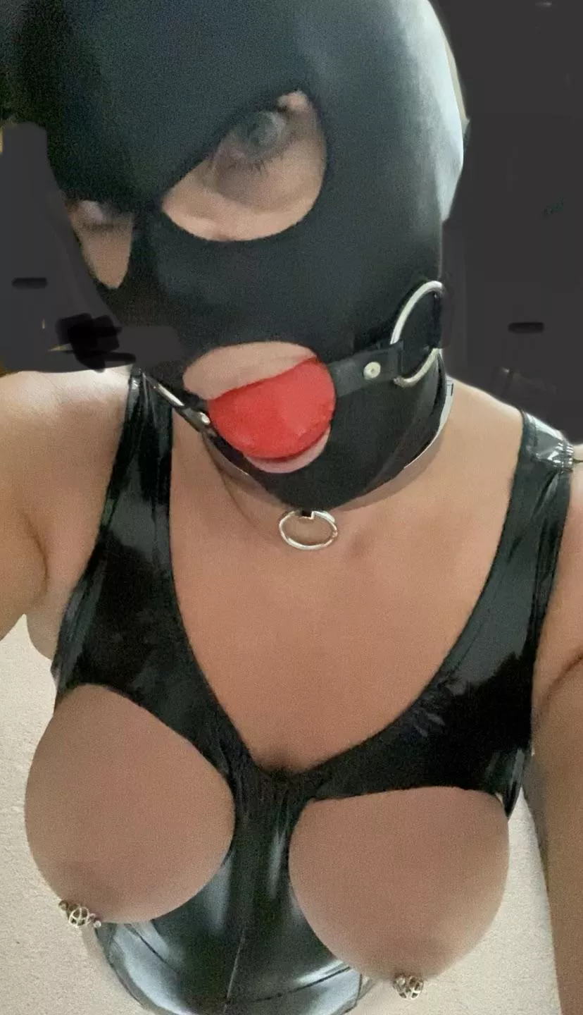 I bet you noticed the red ball gag first.