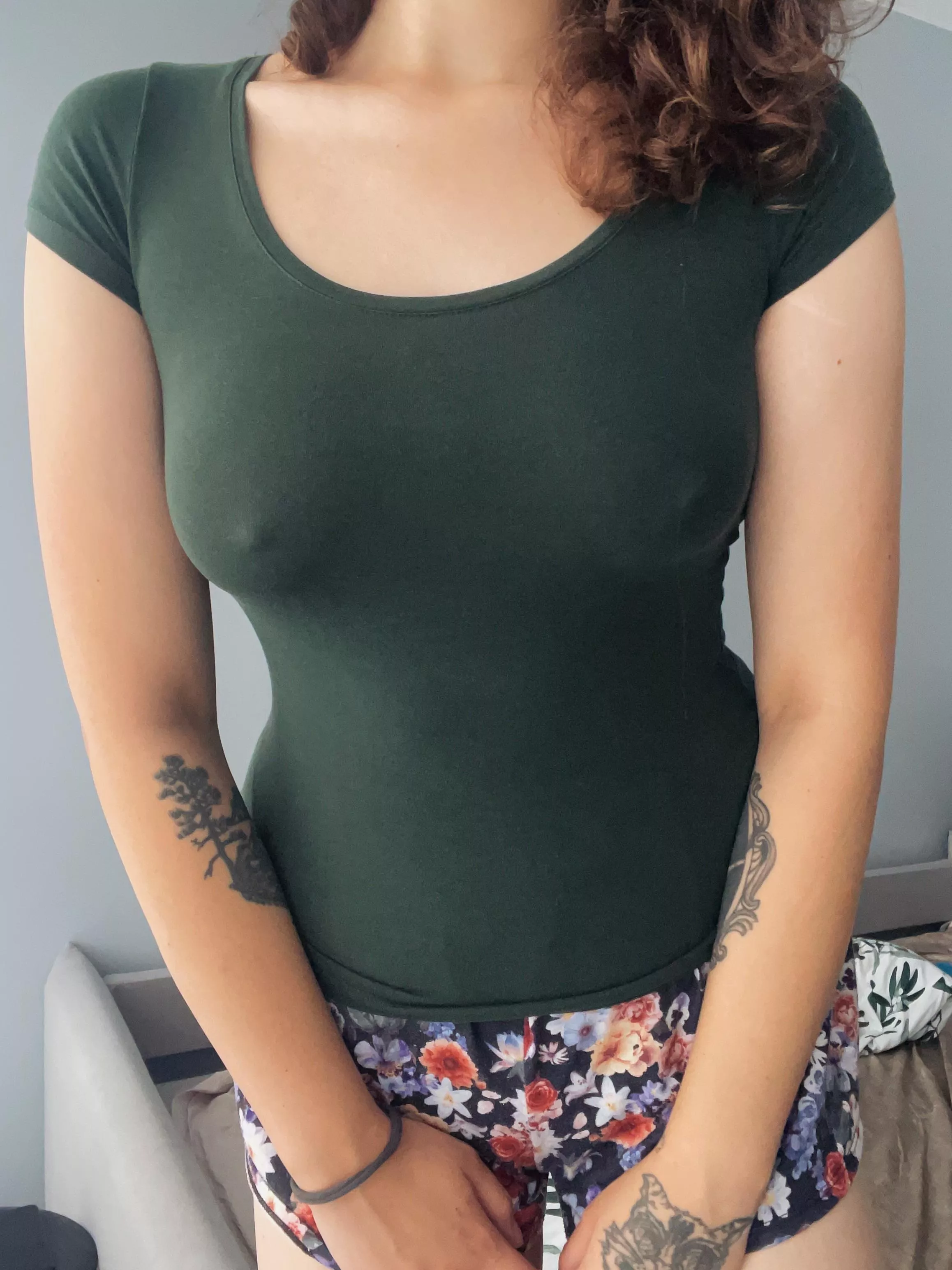 Nice shirt to be braless, don’t you think?