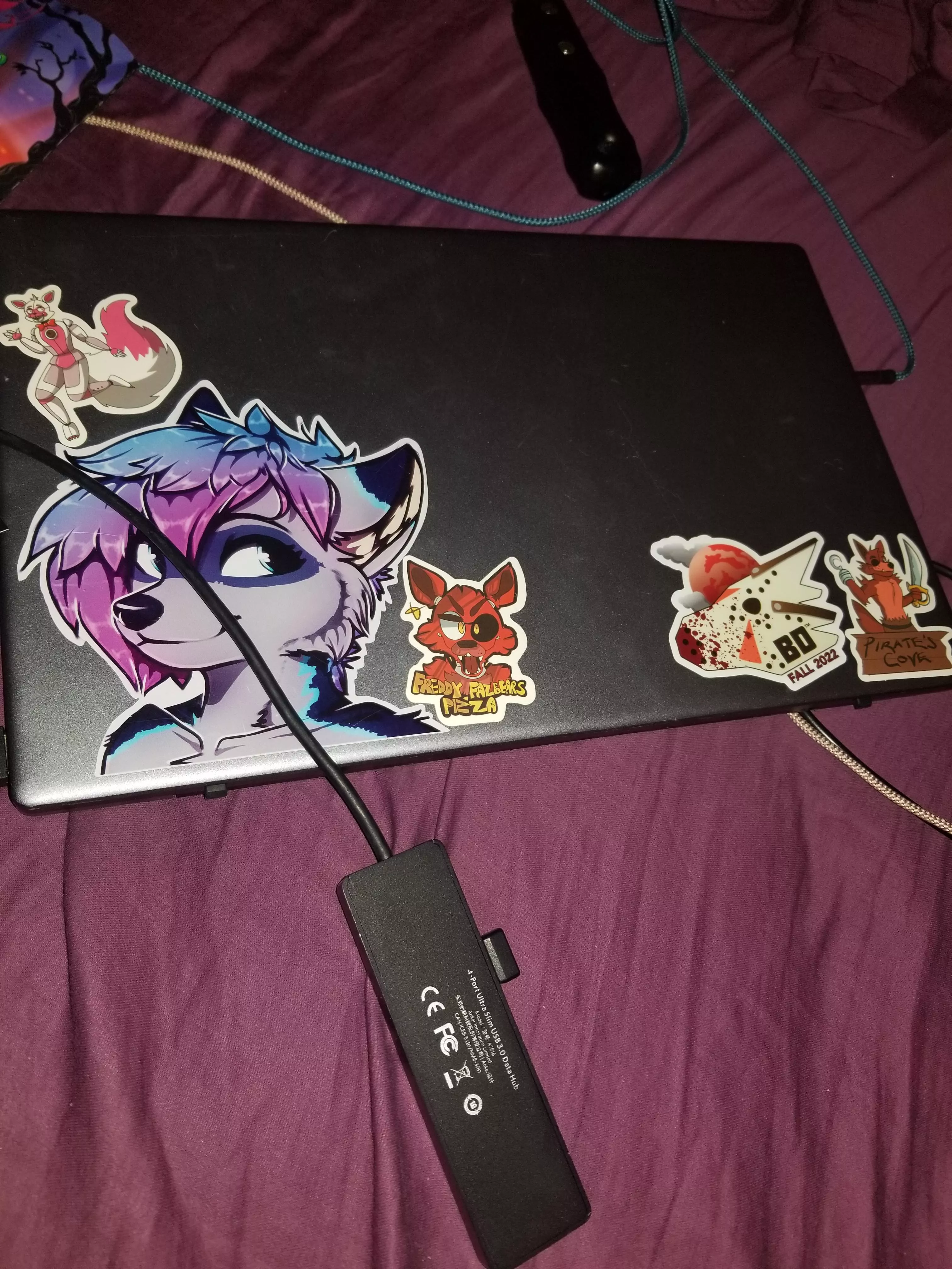 put my bad dragon sticker on my computer